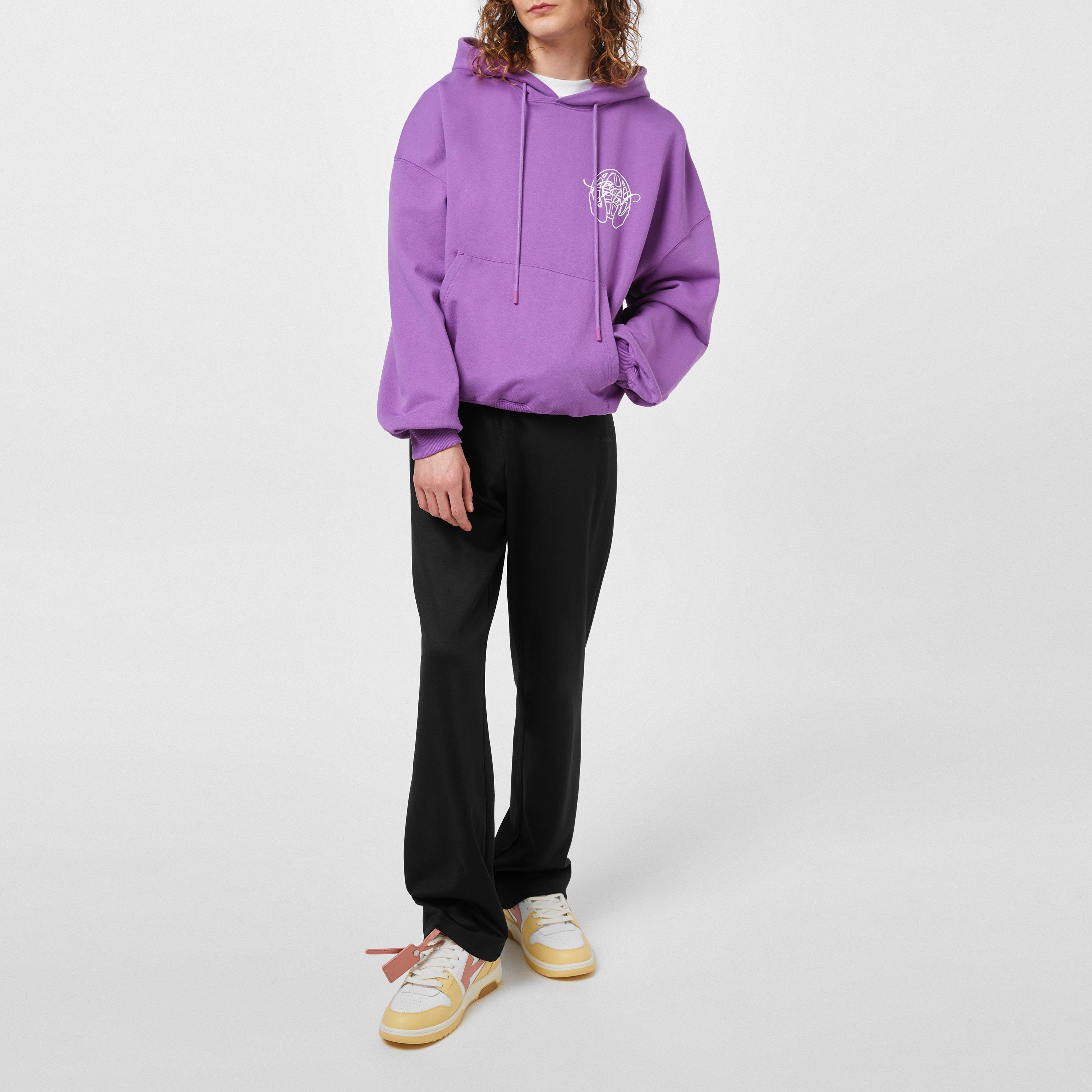 Orch/Wht 3601 - Off White - Men's Hand Arrow Iconic Design Hoodie - 2