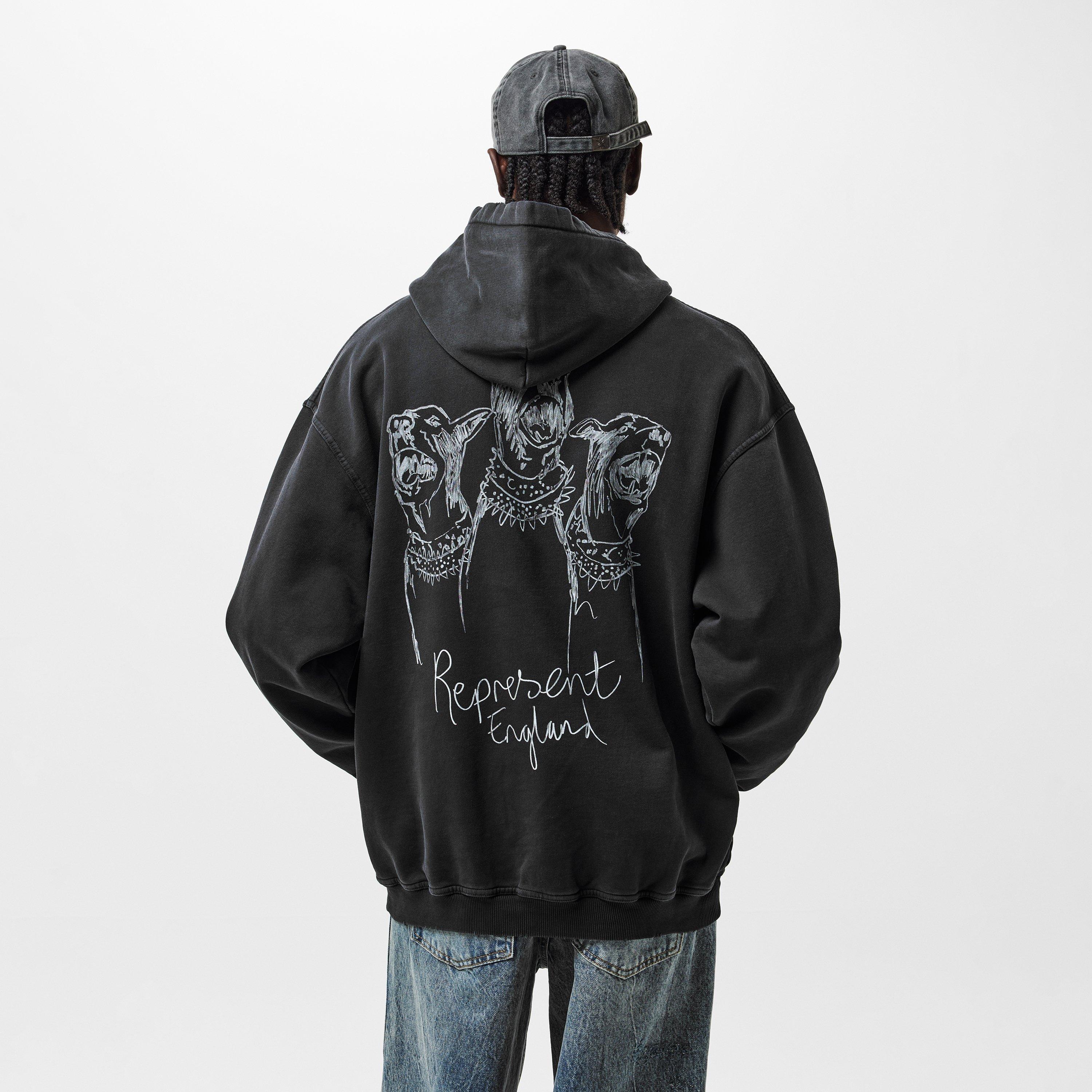 Aged Black - Represent - Men's Over the Head Hoodie - 4