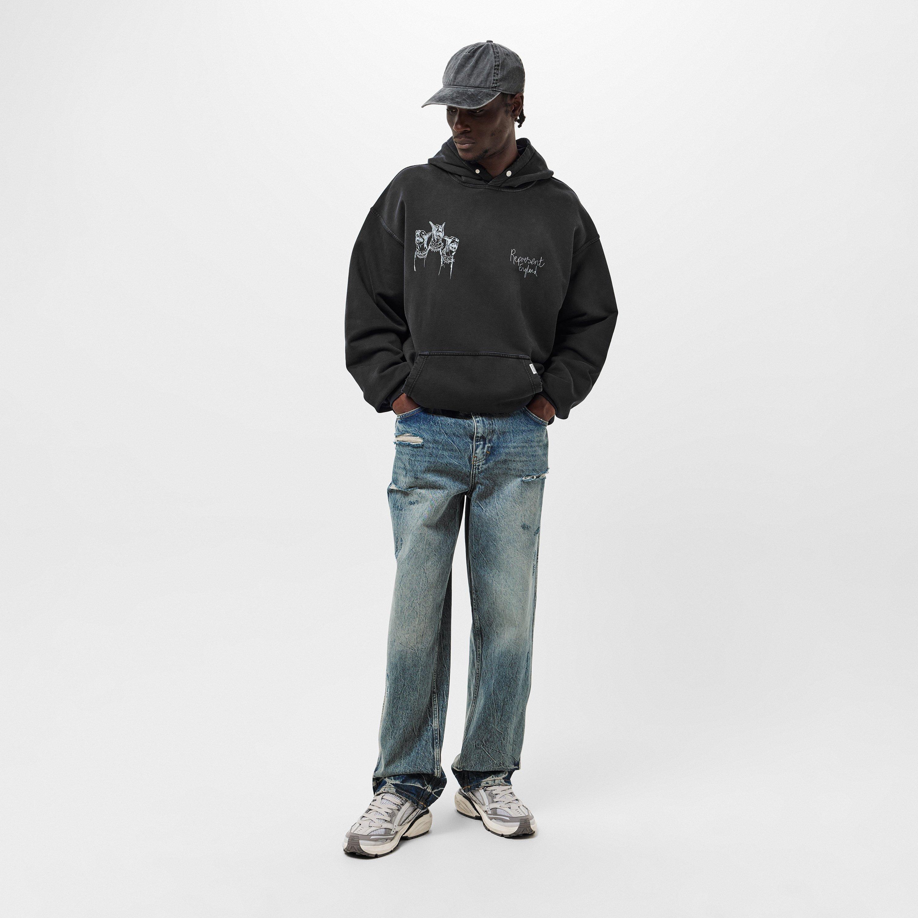 Aged Black - Represent - Men's Over the Head Hoodie - 6