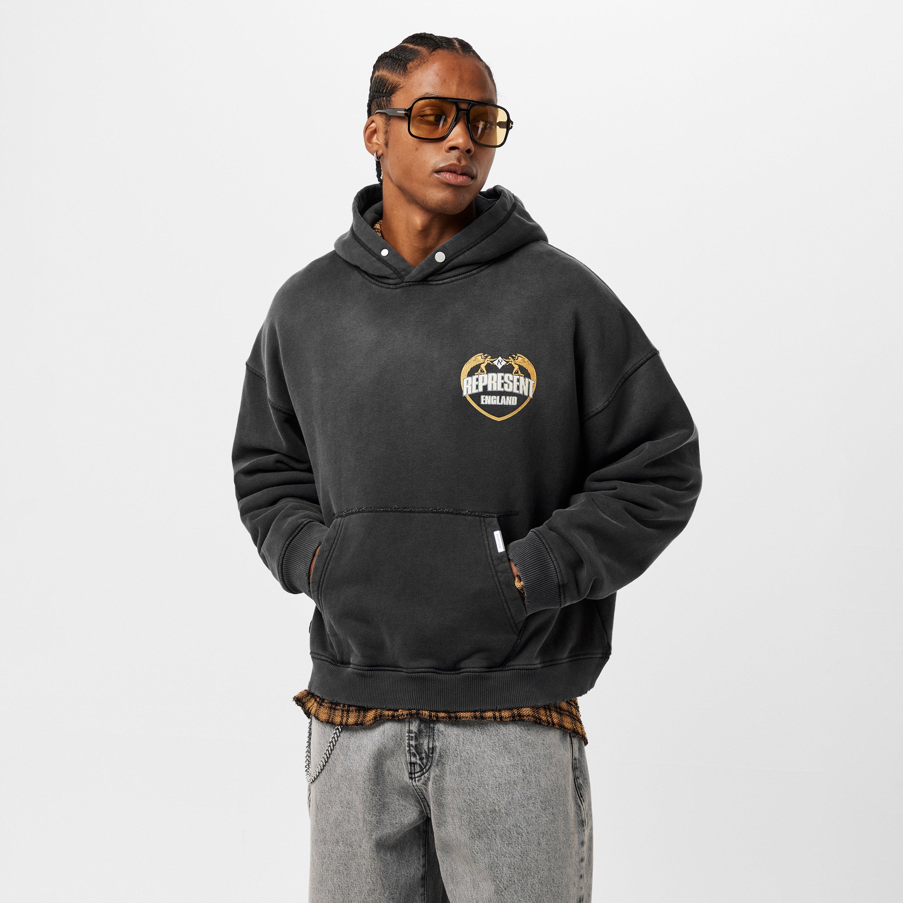 Stained Black - Represent - Men's Over the Head Hoodie - 3