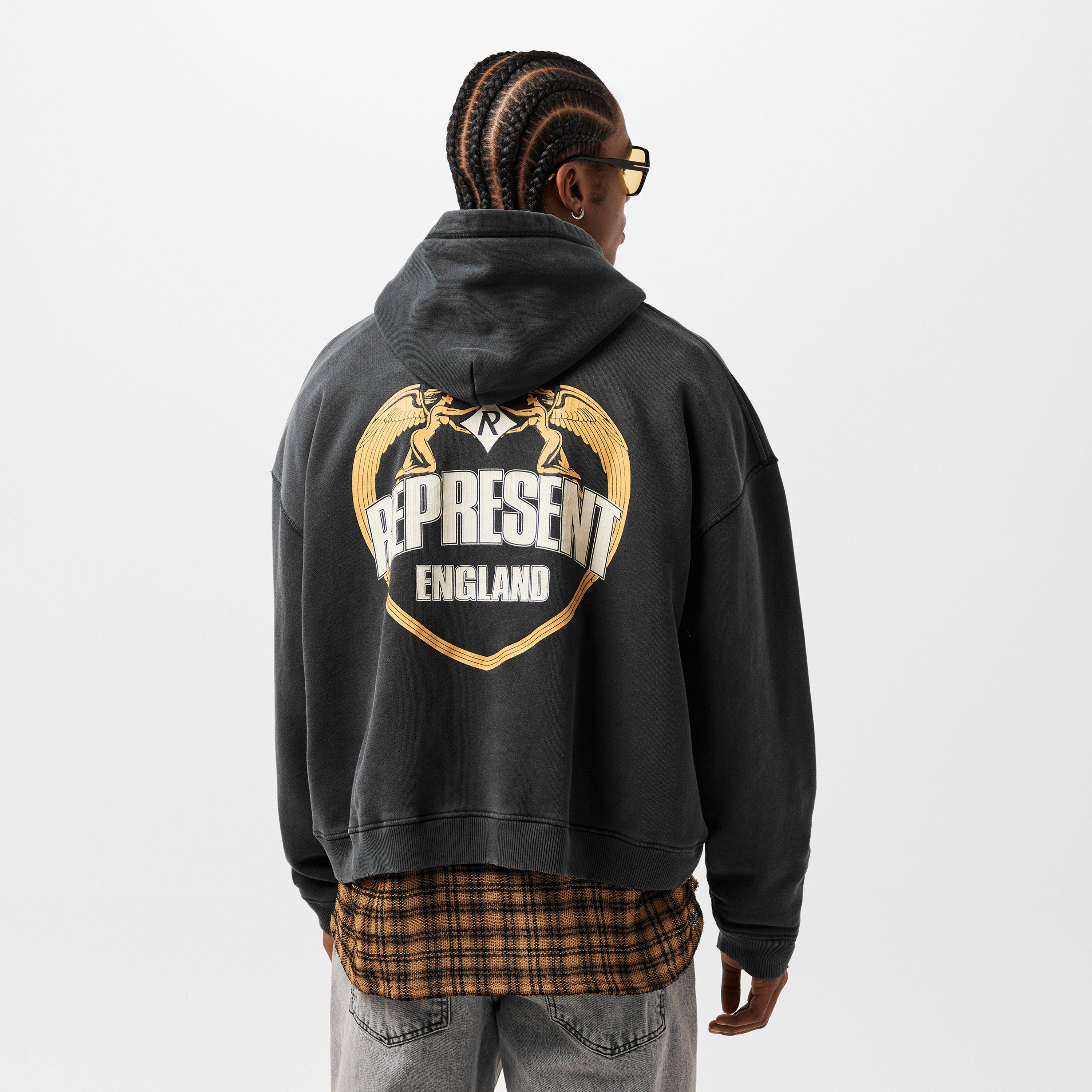 Stained Black - Represent - Men's Over the Head Hoodie - 4