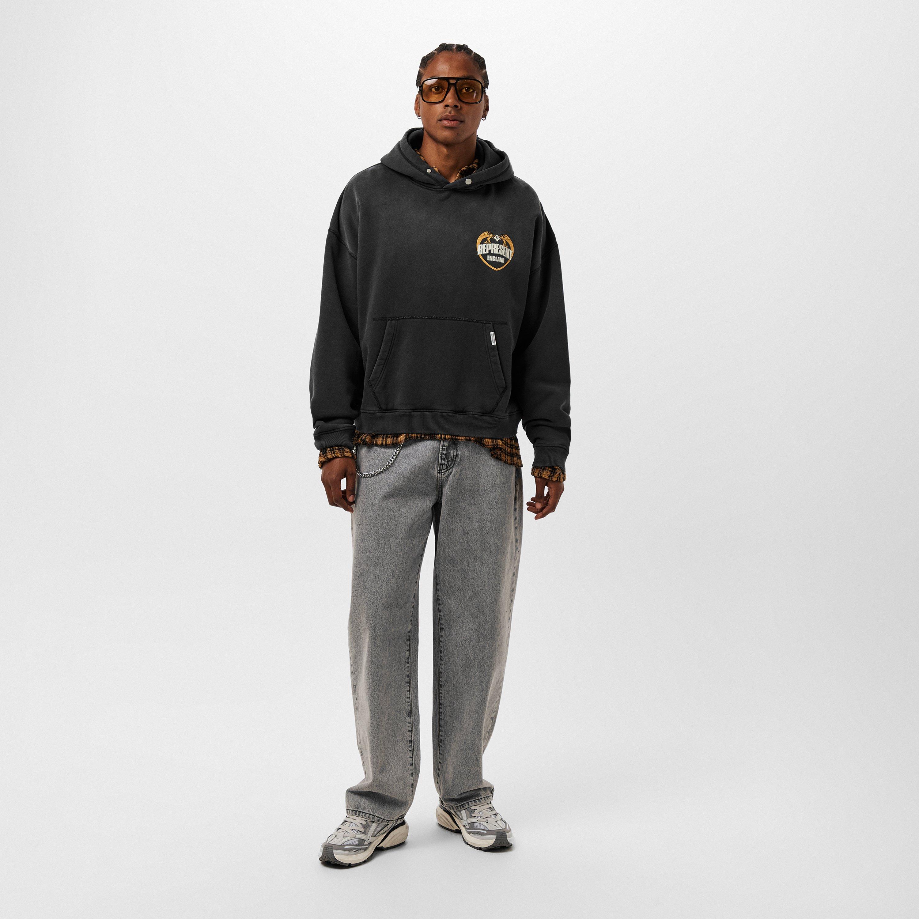 Stained Black - Represent - Men's Over the Head Hoodie - 6