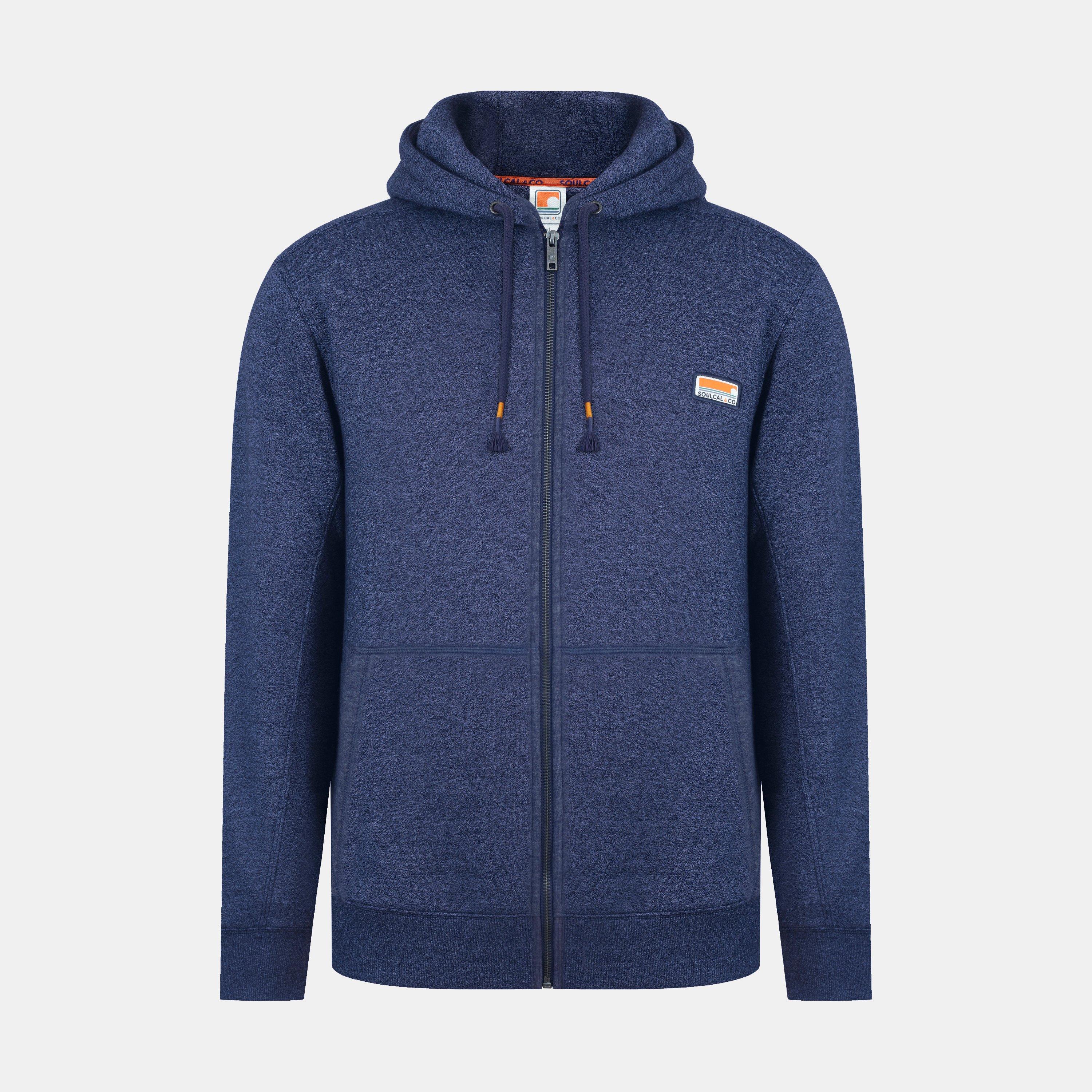 Soulcal Men's Signature Zip Hoodie - Indigo Marl - 2XL