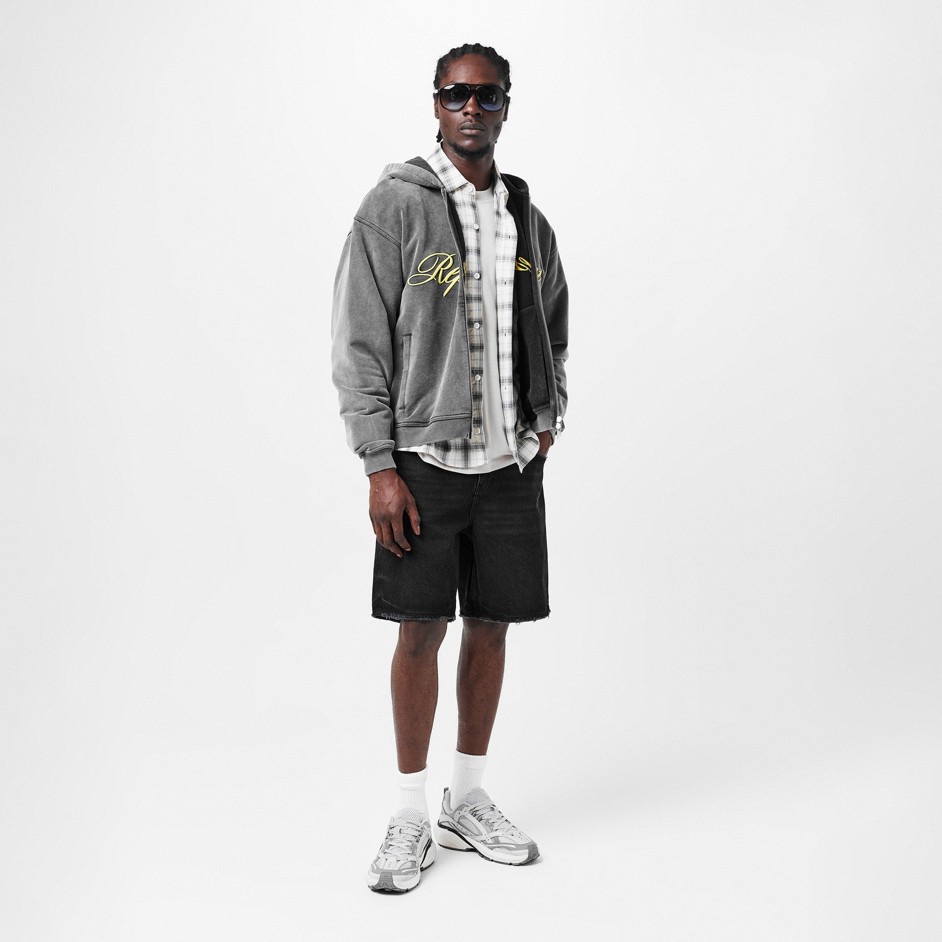 After Dark - Represent - Men's Rep Script Logo Zipped Hoodie, Soft Cotton - 6