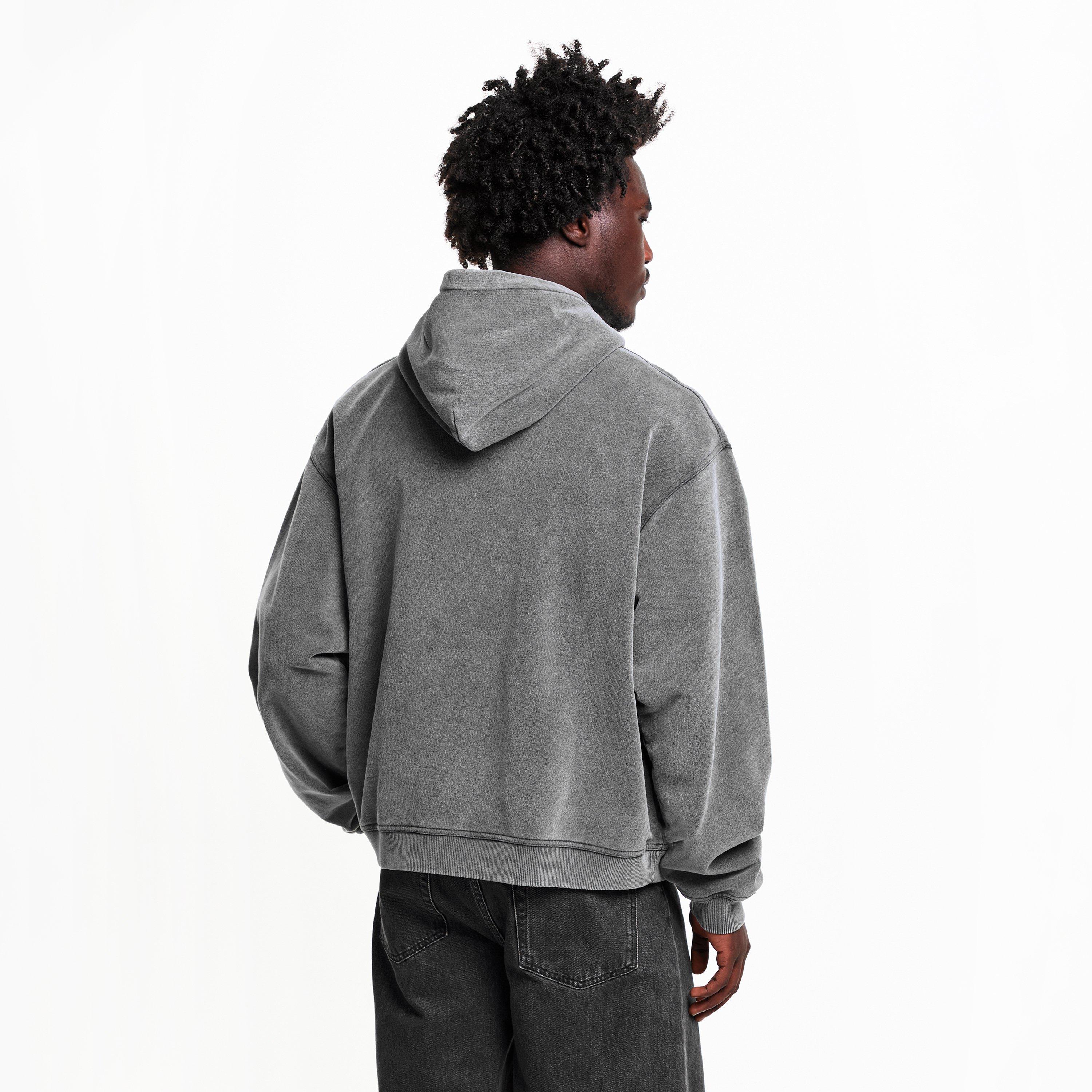 Vintage Grey - Represent - Men's Rep Script Logo Zipped Hoodie, Soft Cotton - 4