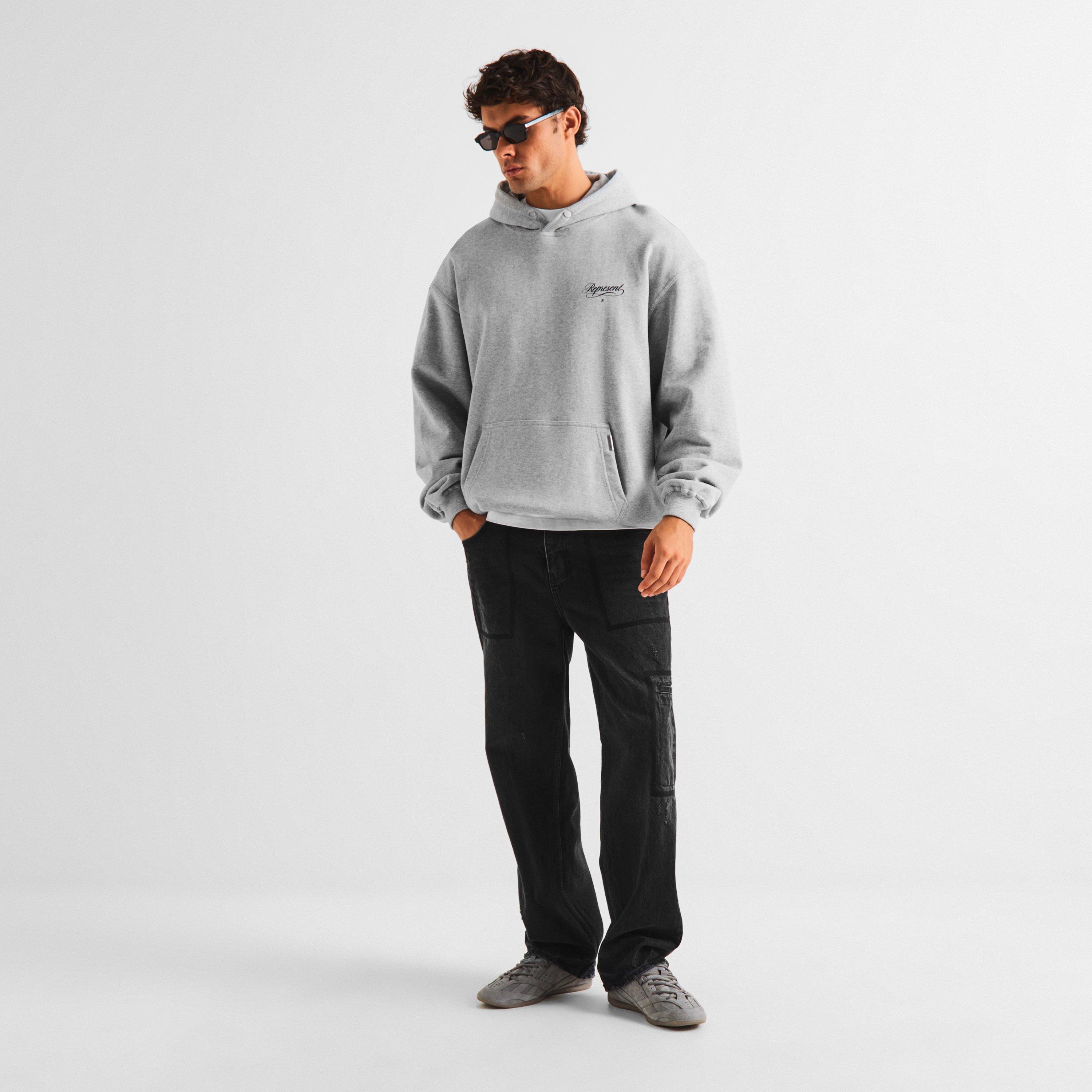 Ash Grey - Represent - Men's Overhead Hoodie - 5