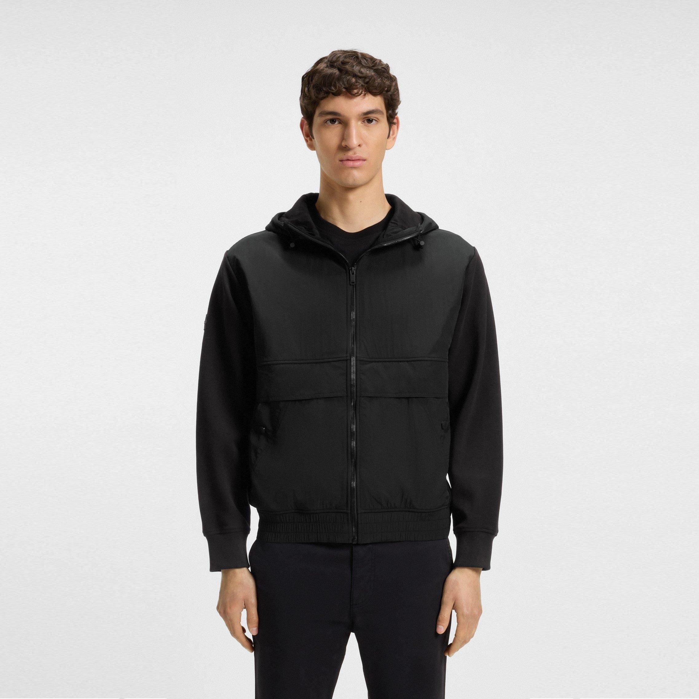 Black 001 - Boss - Men's Ze Zipped Hoody with Toggle-Adjustable Hood - 2