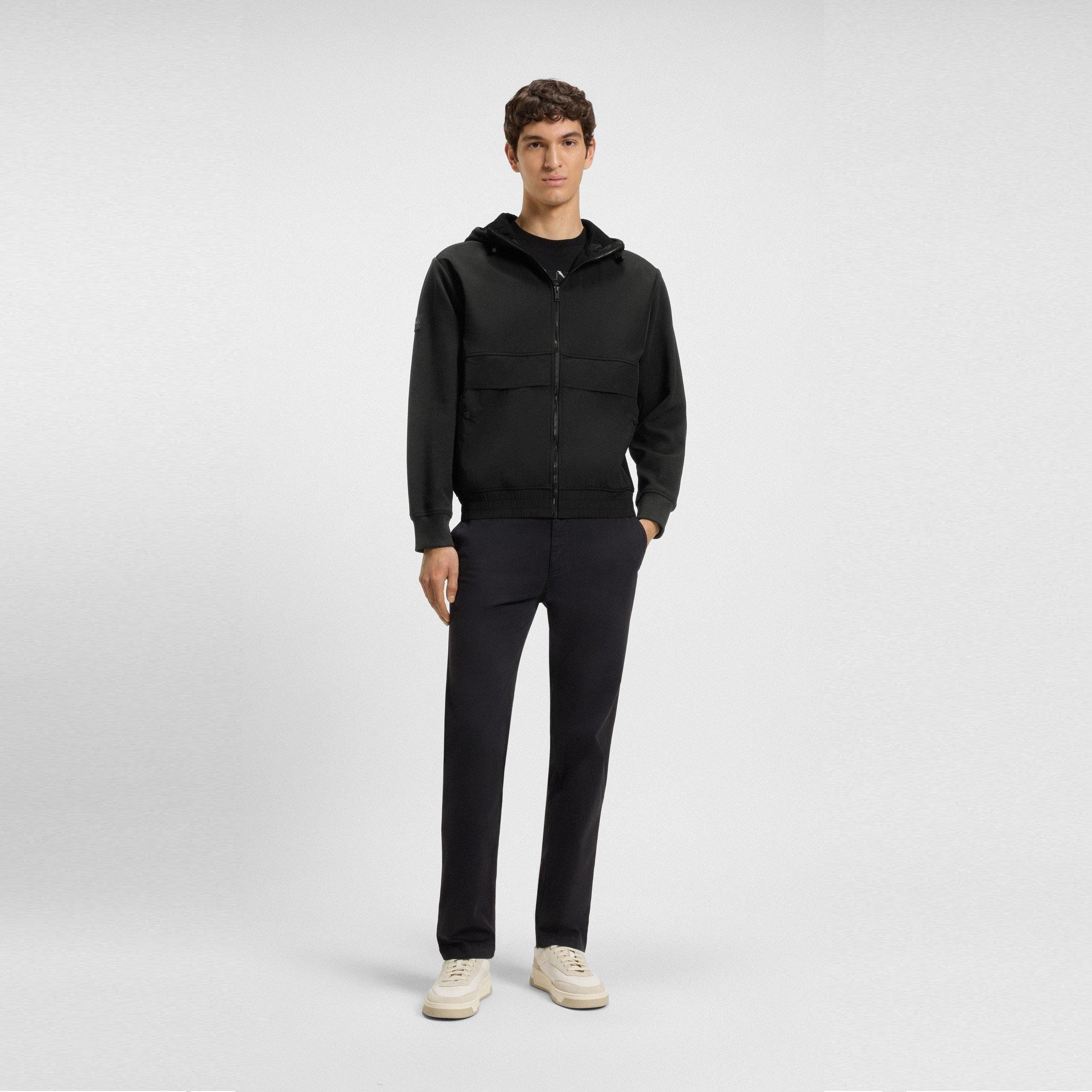 Black 001 - Boss - Men's Ze Zipped Hoody with Toggle-Adjustable Hood - 5