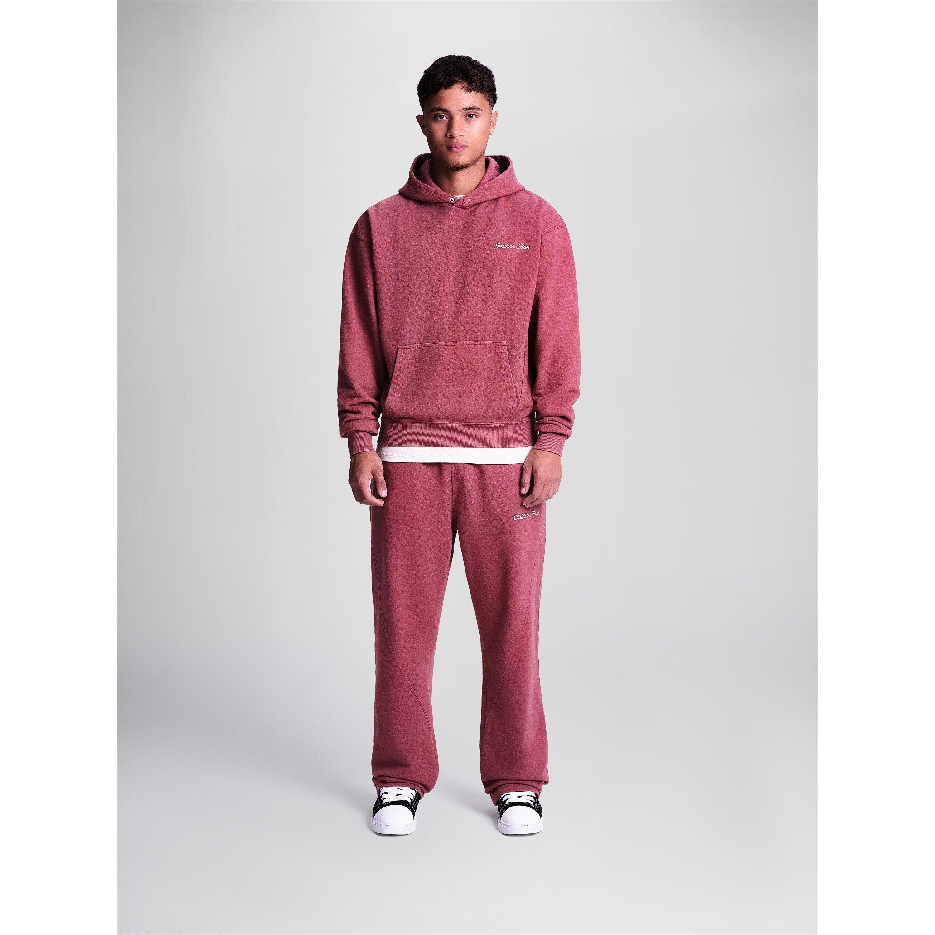 Burgundy - Christian Rose - Men's World Series Over the Head Long-Sleeve Hoodie - 3