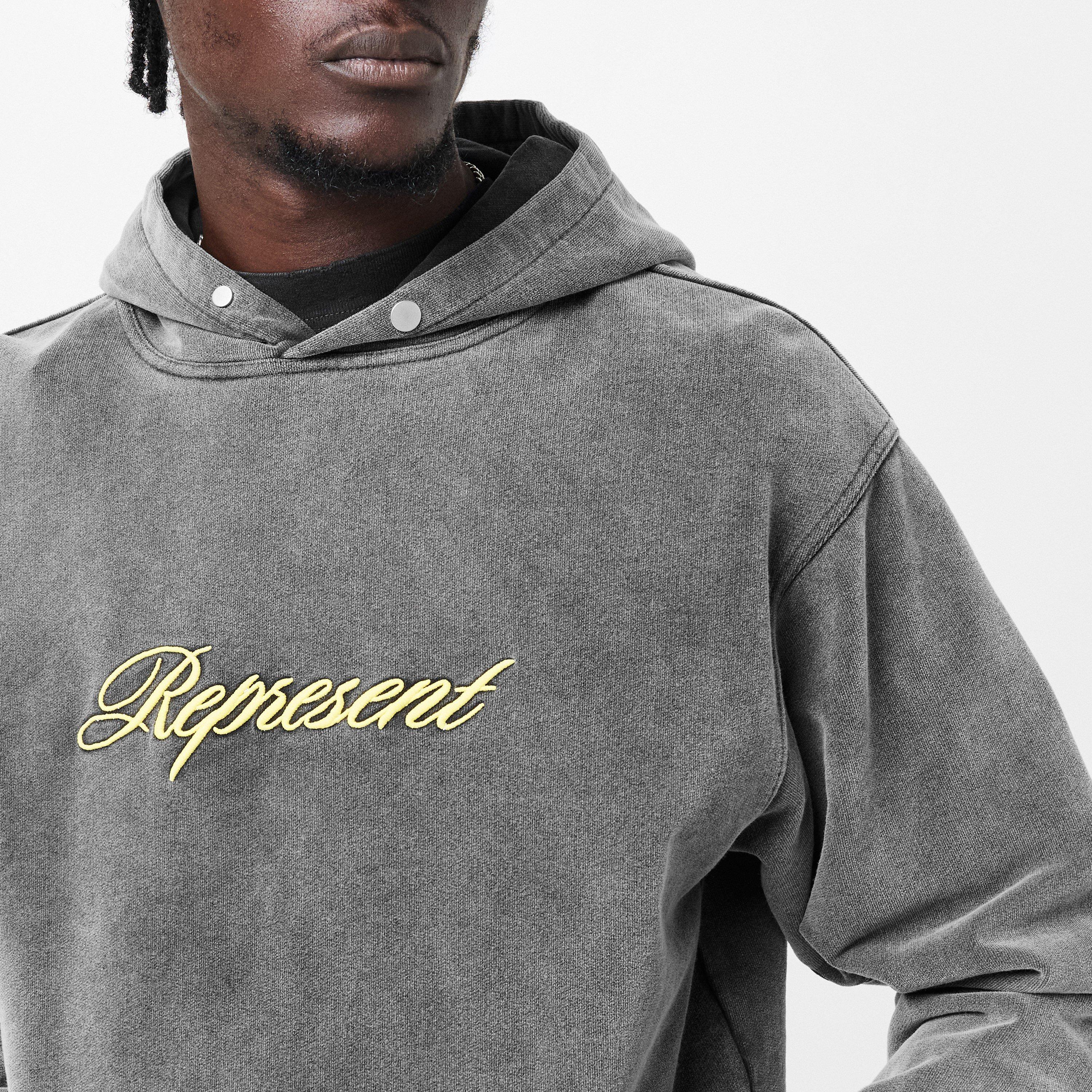 After Dark - Represent - Men's Script Over The Head Cotton Hoodie, Soft Construction - 5