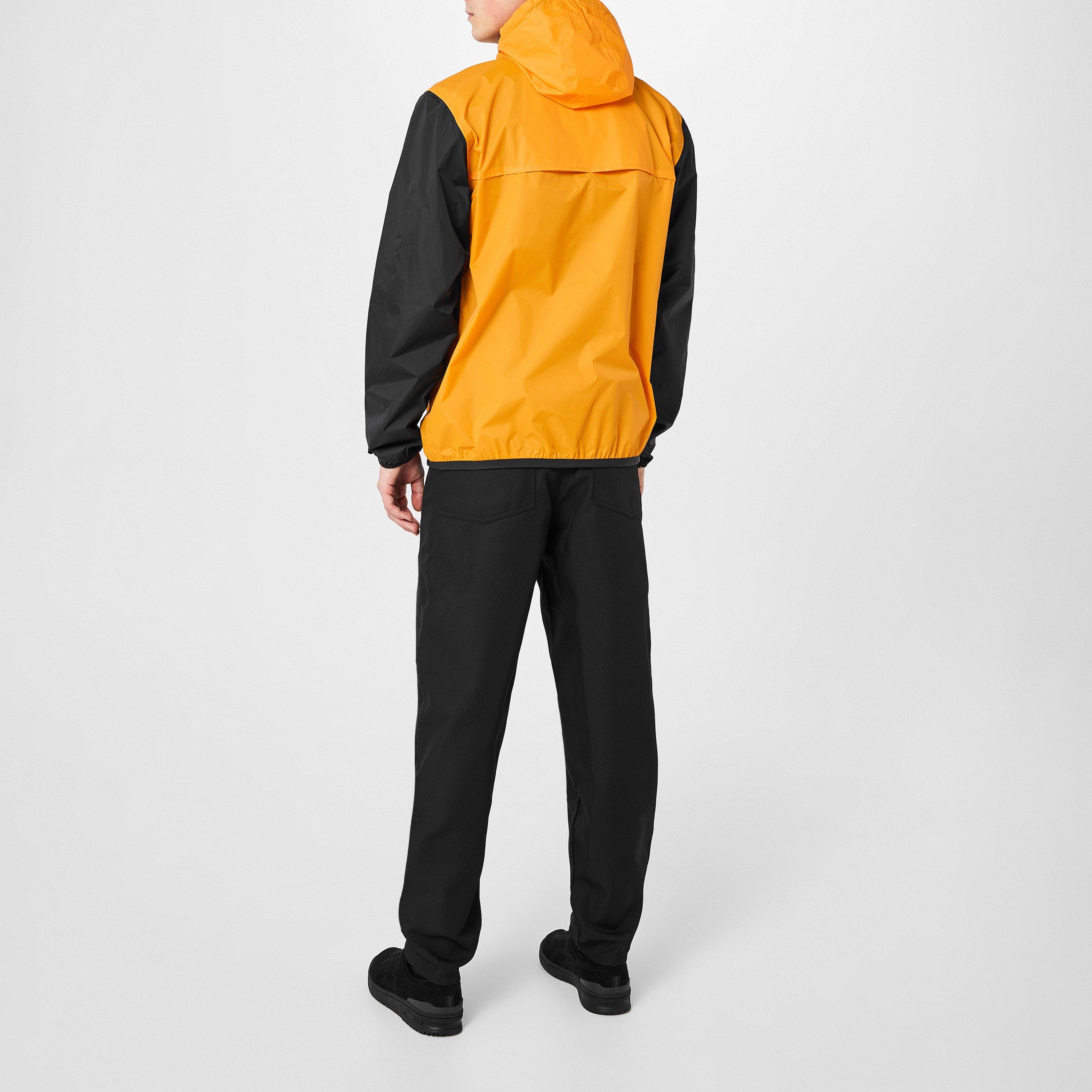 Orange/Black - Comme des Garcons PLAY - Men's X K-Way Logo Print Hooded Long Sleeve Zip Rain Anorak - 4