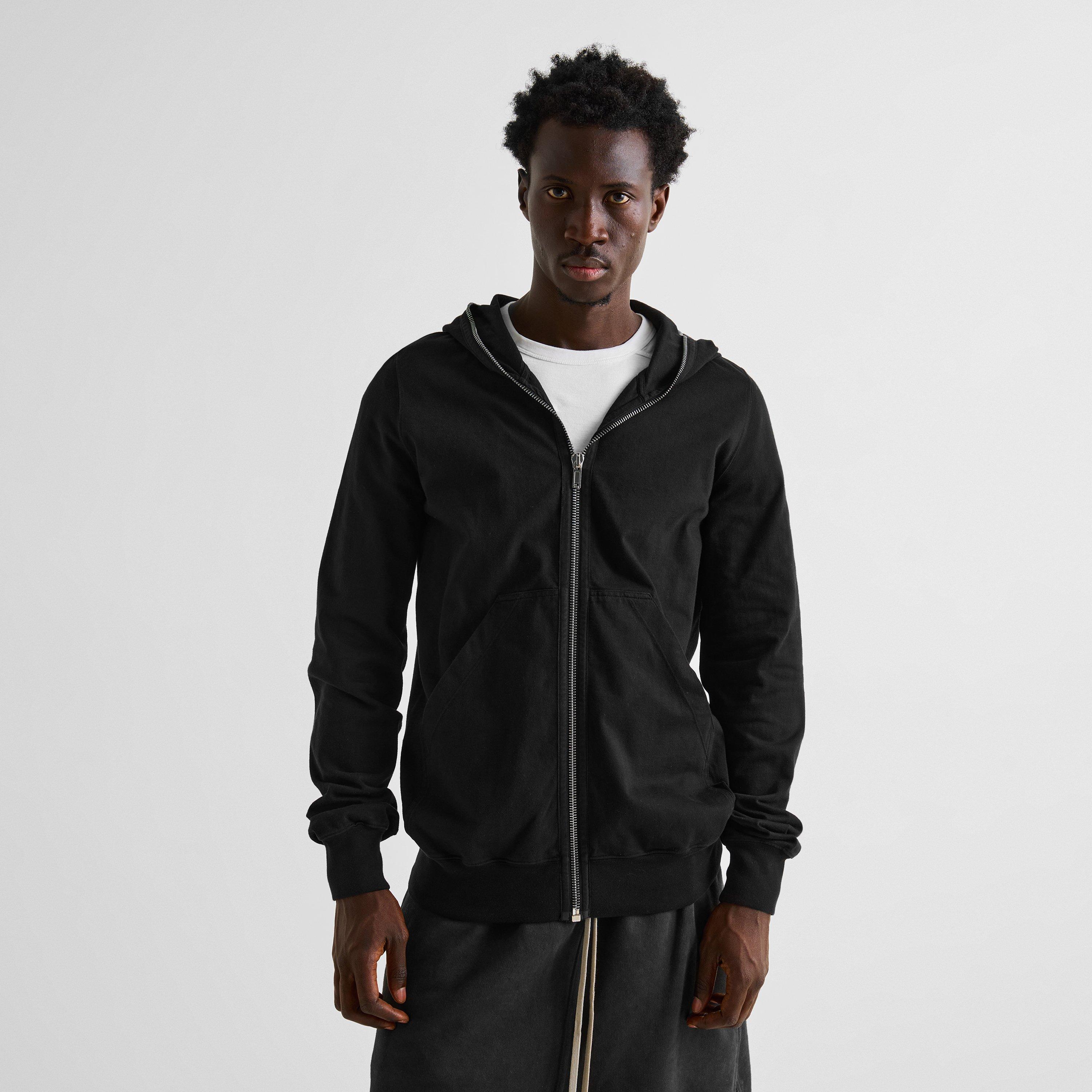 Black - Rick Owens Drkshdw - Men's Gimp Cotton Zip Hoodie - 3