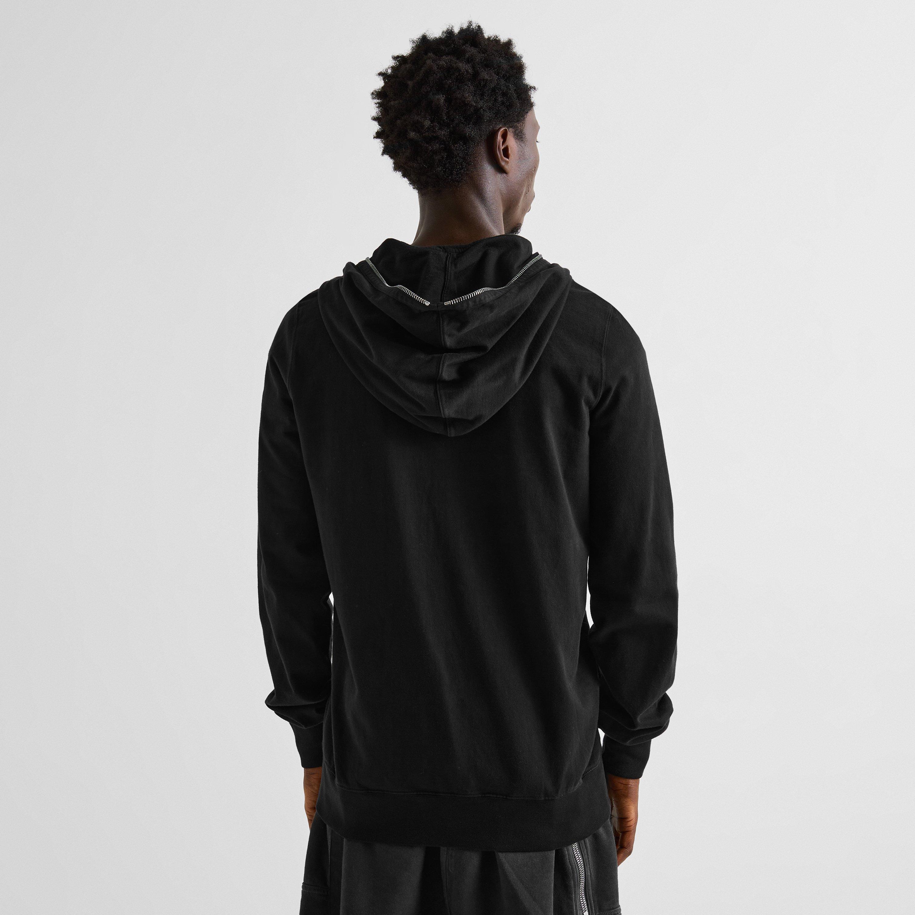 Black - Rick Owens Drkshdw - Men's Gimp Cotton Zip Hoodie - 4