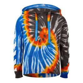 Off White Men's Diag Tie Dye All-Over Pattern Hoodie