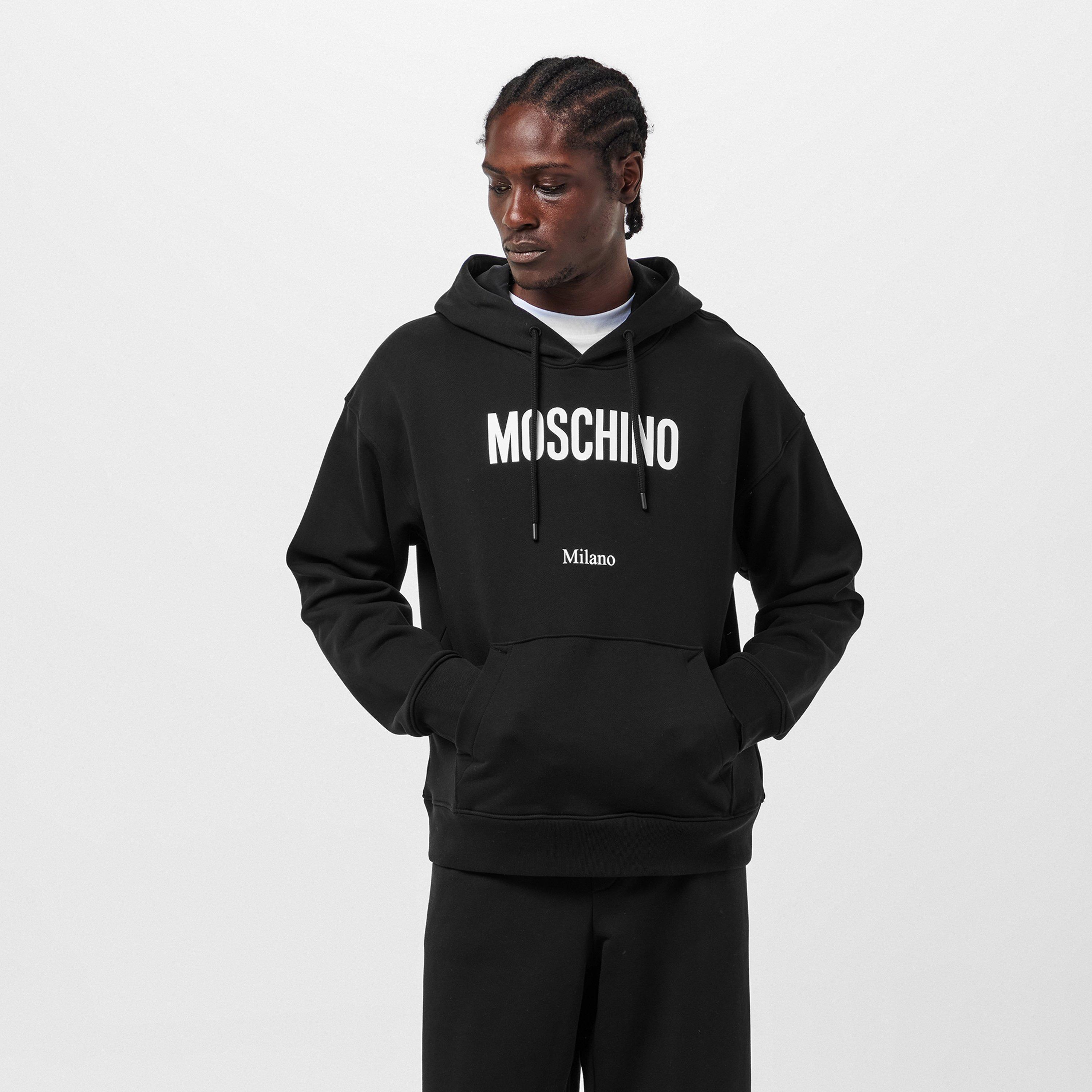 Black - Moschino - Men's Milano Hoodie - 3