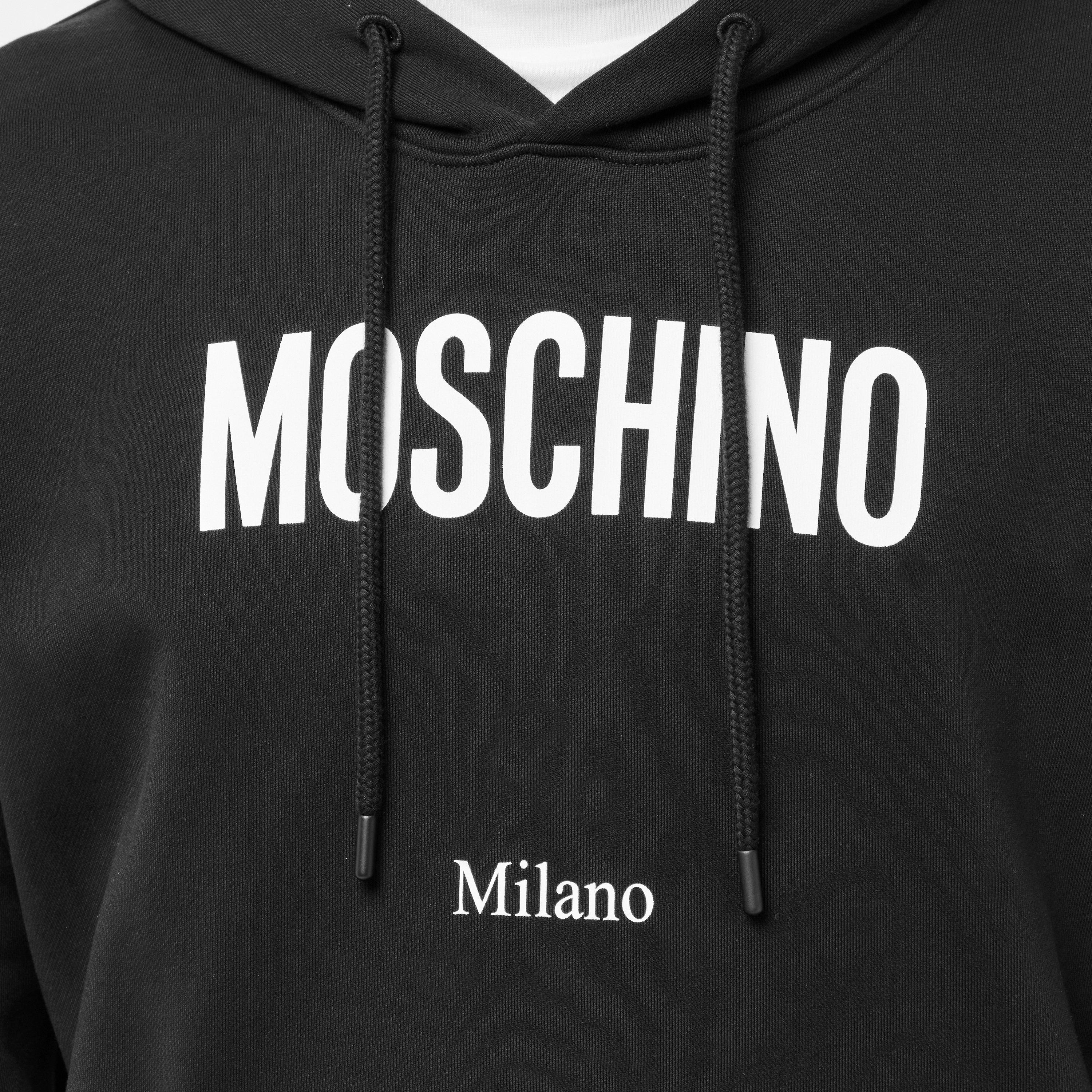 Black - Moschino - Men's Milano Hoodie - 5