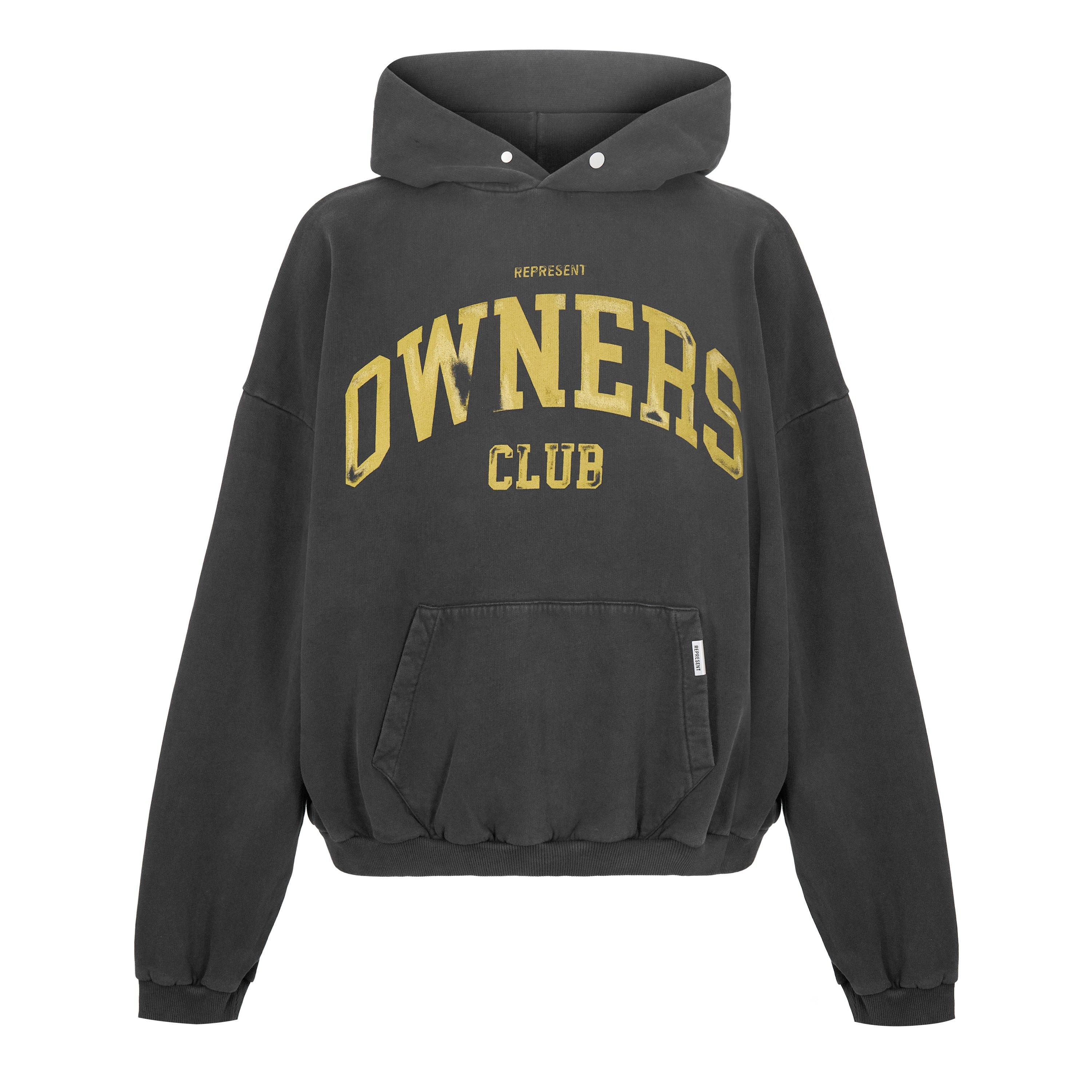 Represent Men's Owners Pull Over Hoodie - Faded Black - S