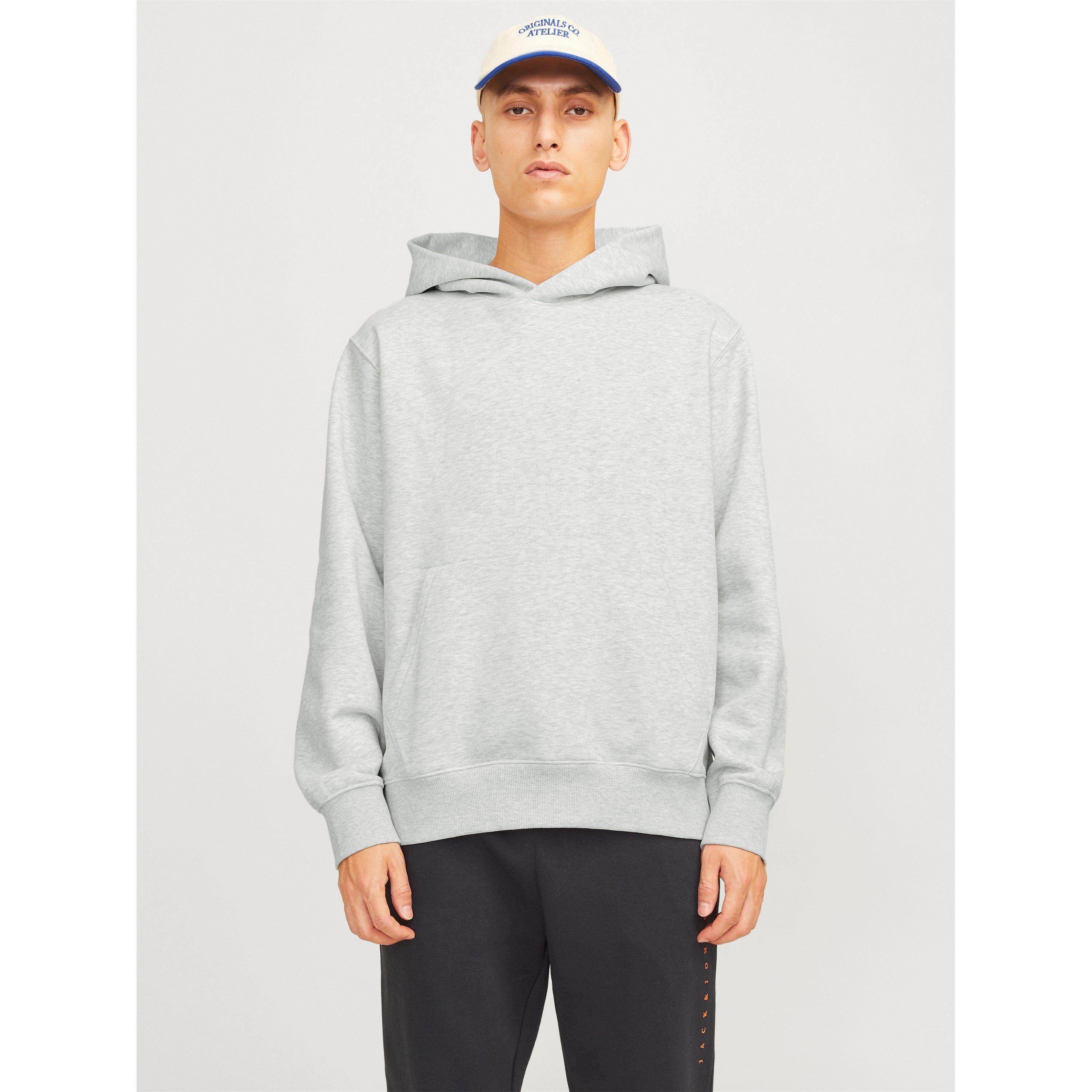 Jack And Jones Men's Urban Edge 400 Gsm Hoodie - White Melange - XL