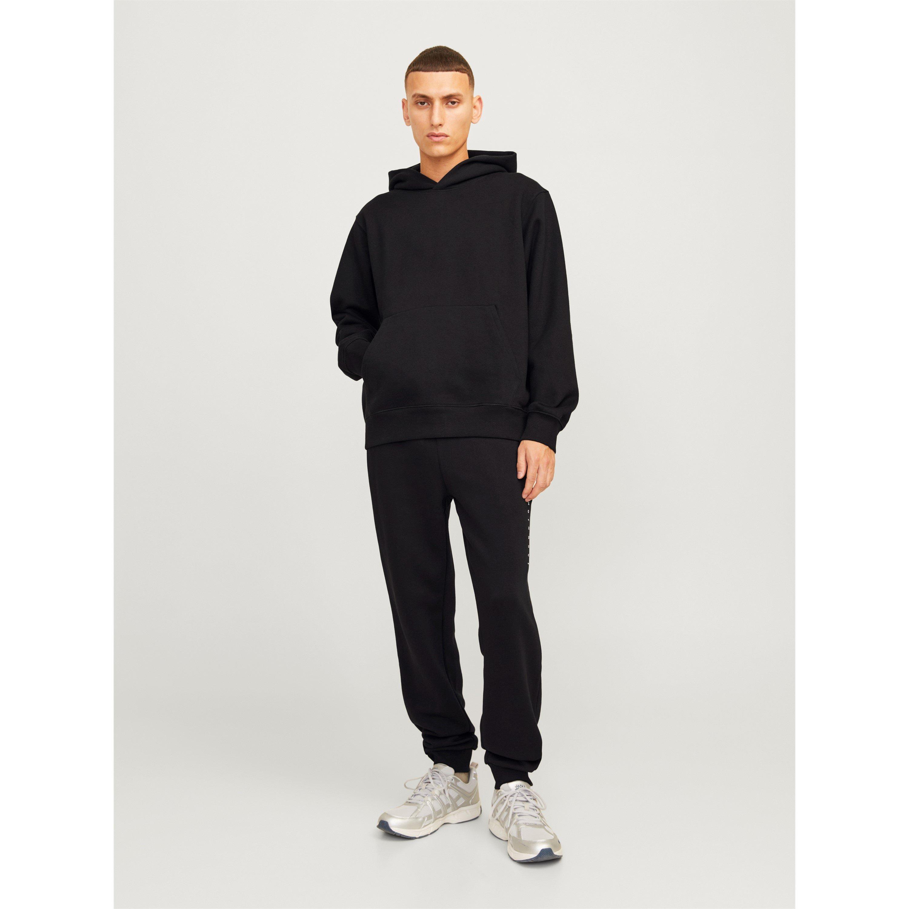 Black - Jack and Jones - Urban Edge 400 GSM Hoodie Mens - 7