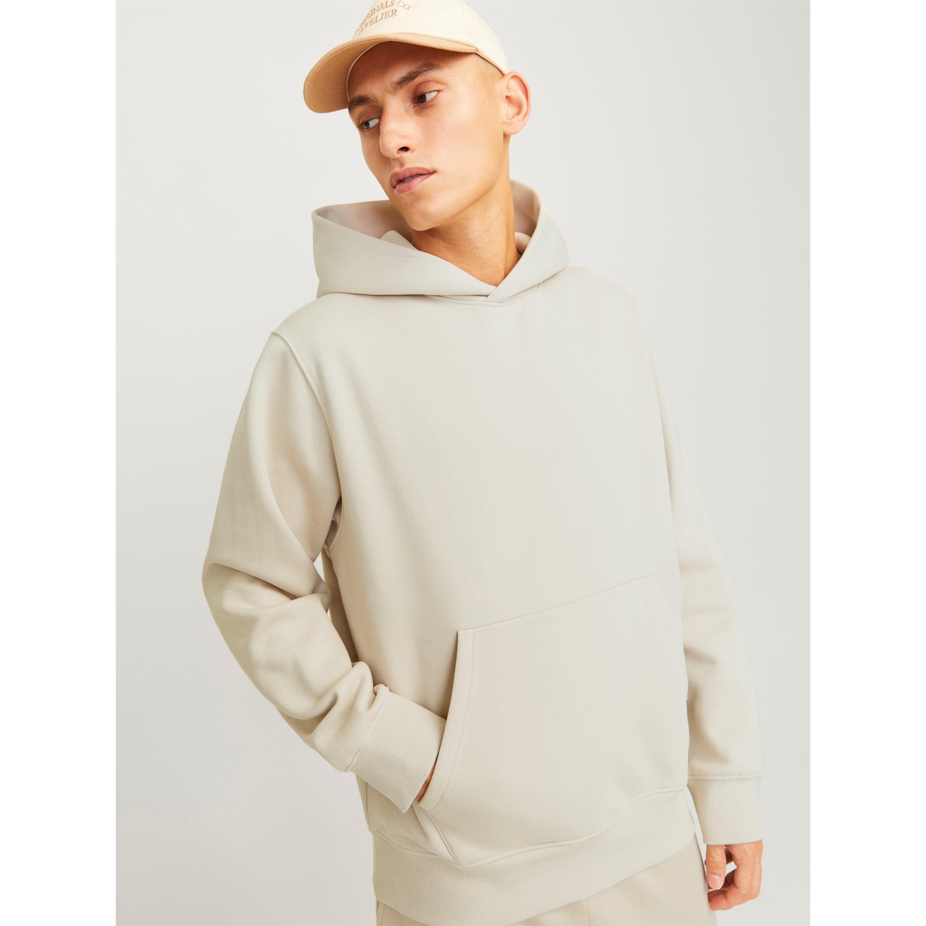 Jack And Jones Men's Urban Edge 400 Gsm Hoodie - Moonbeam - XL