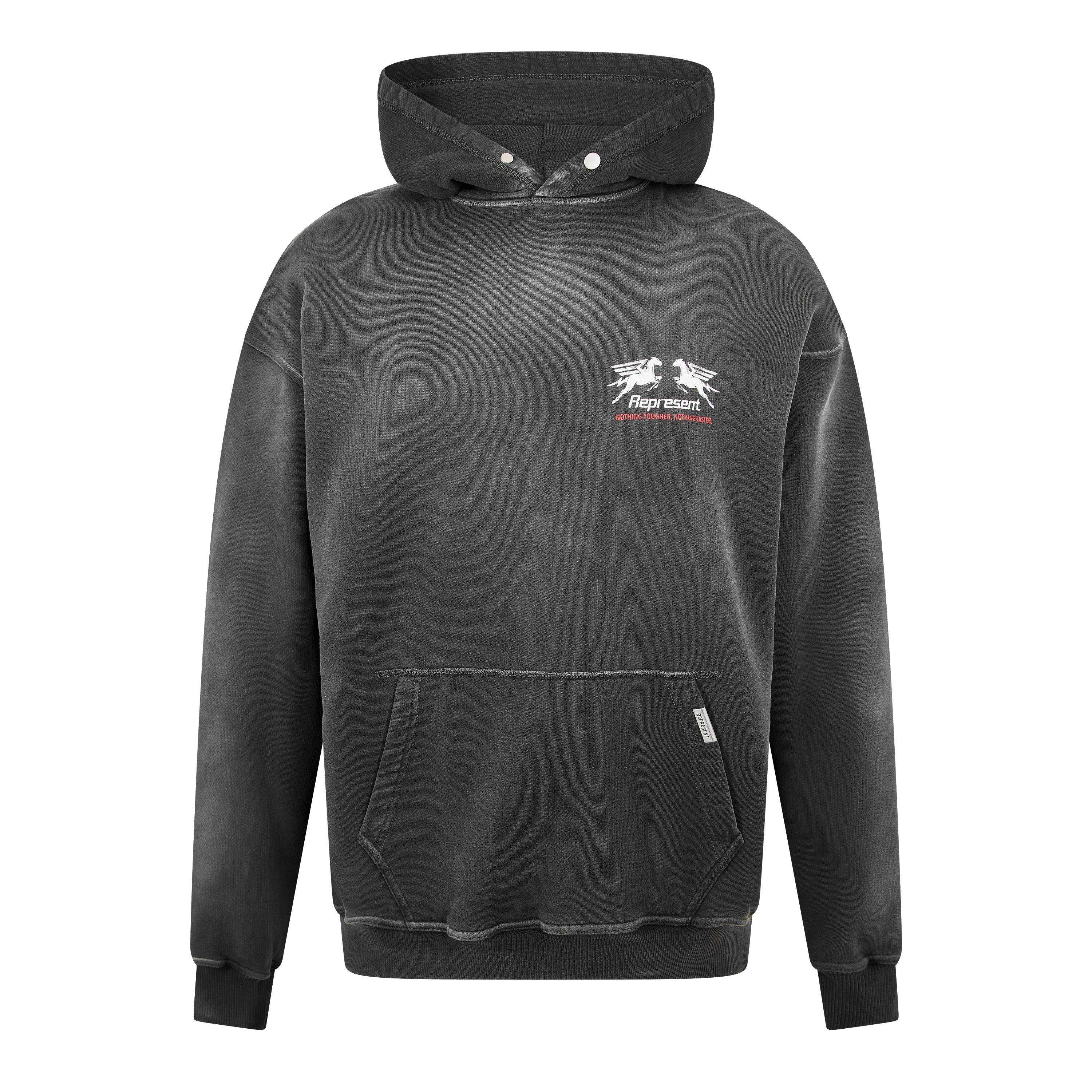 Represent Men's Overhead Hoodie - Stained Black - XL