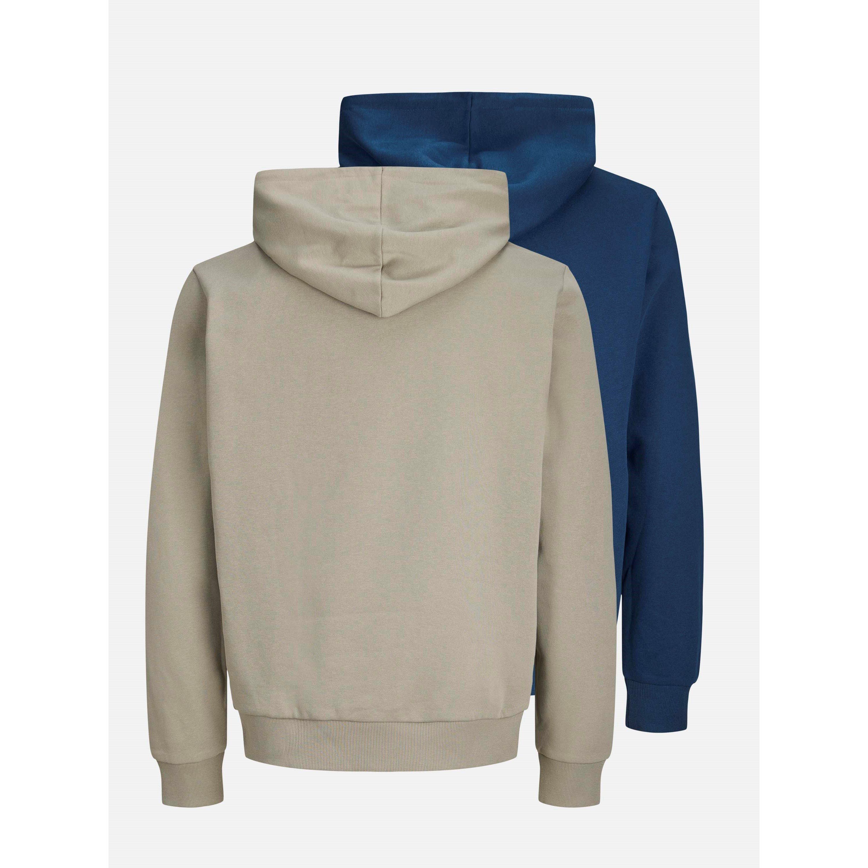 Titan/Vetiver - Jack and Jones - Arched Logo Pack Pull Over Hoodie - 2