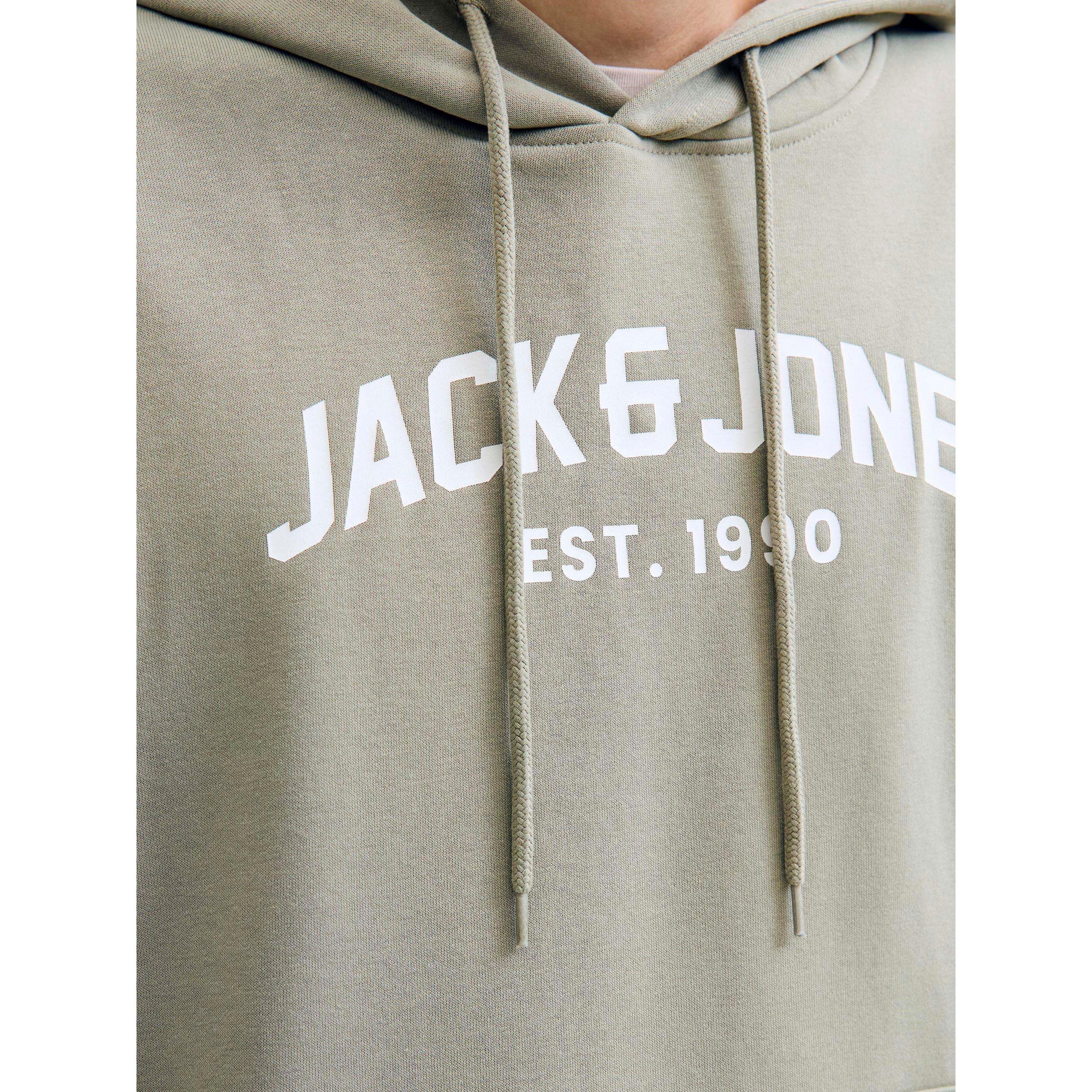 Titan/Vetiver - Jack and Jones - Arched Logo Pack Pull Over Hoodie - 6