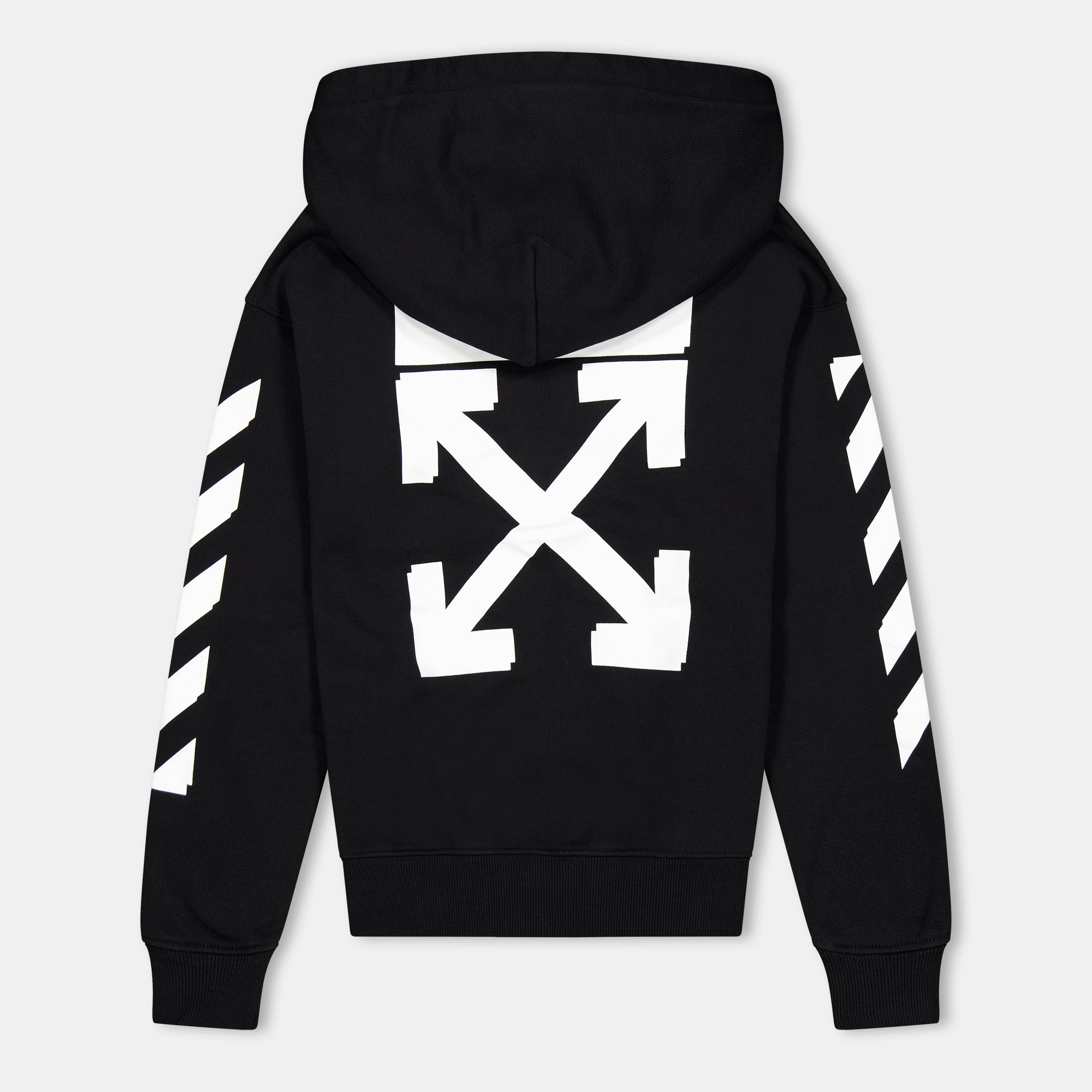Black/White - Off White - Kids Zip Hoodie - 2
