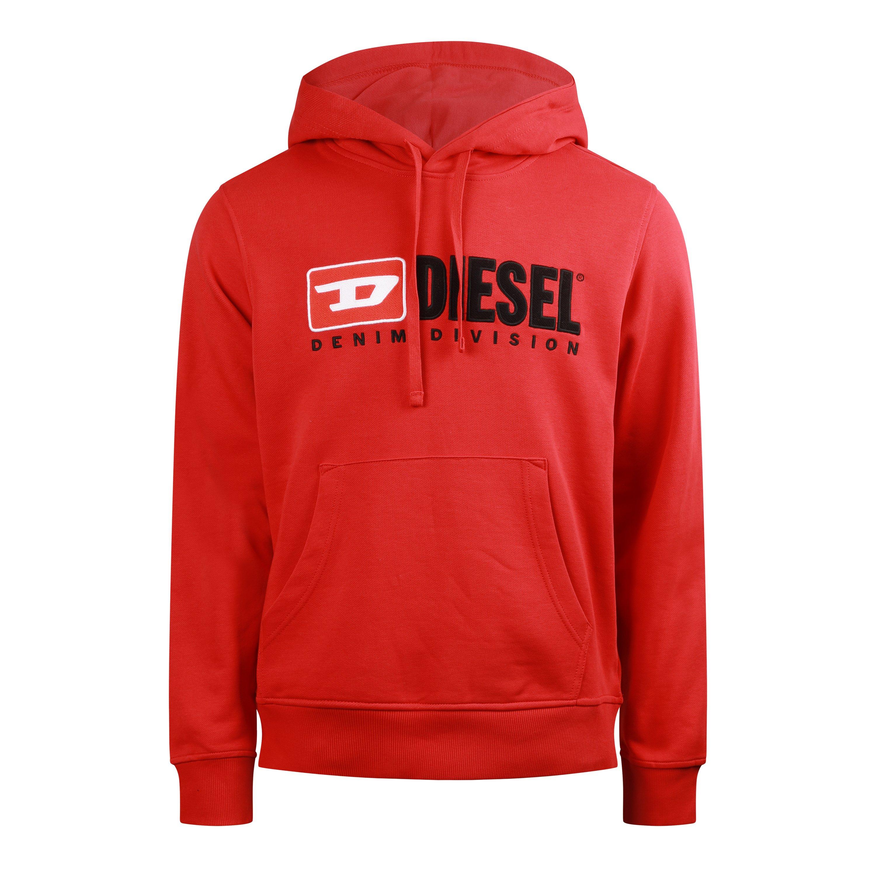 Ribbon Red - Diesel - Men's Over the Head Hoodie - 1