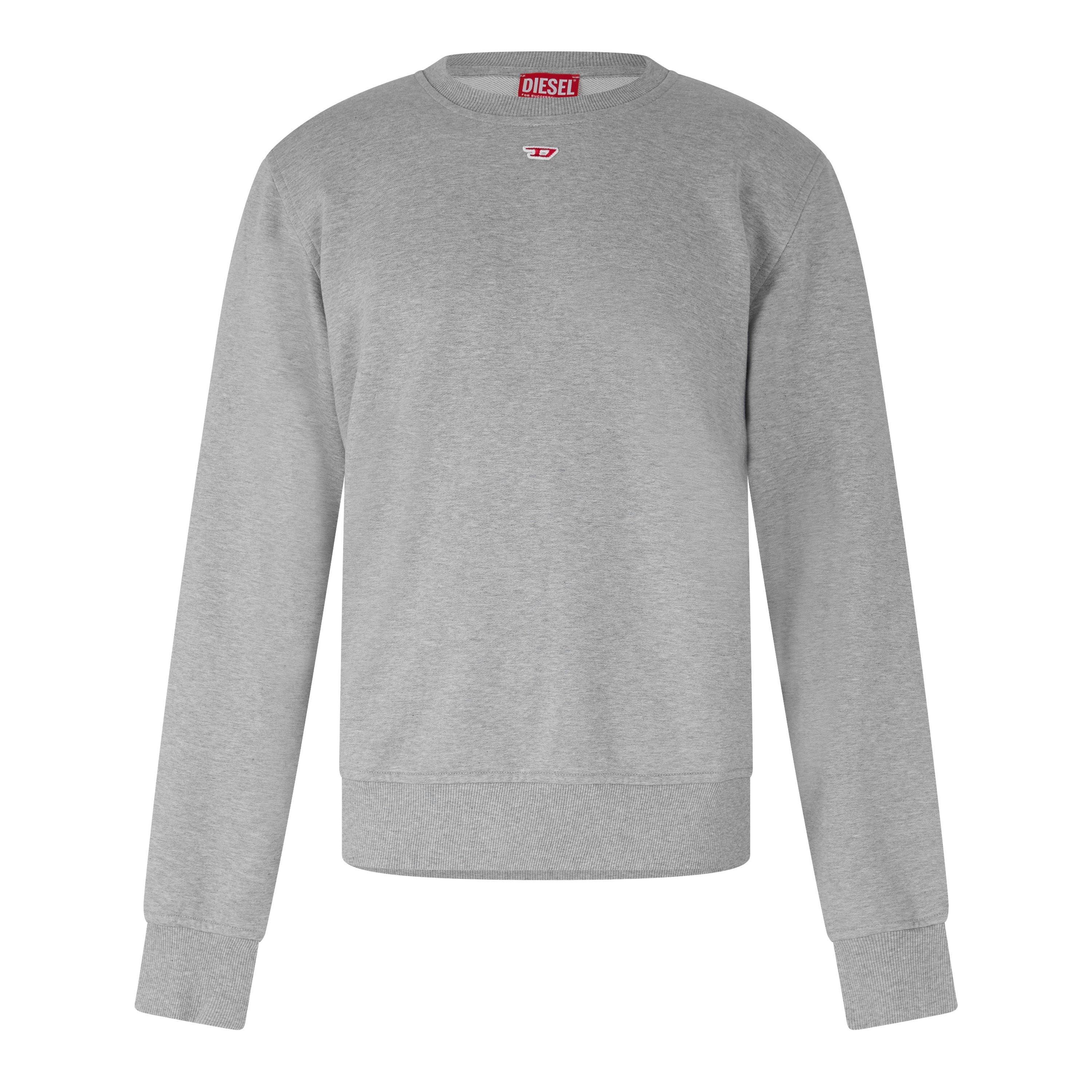 Grey Melange - Diesel - Men's S-Ginn-D Over the Head Hoodie - 1