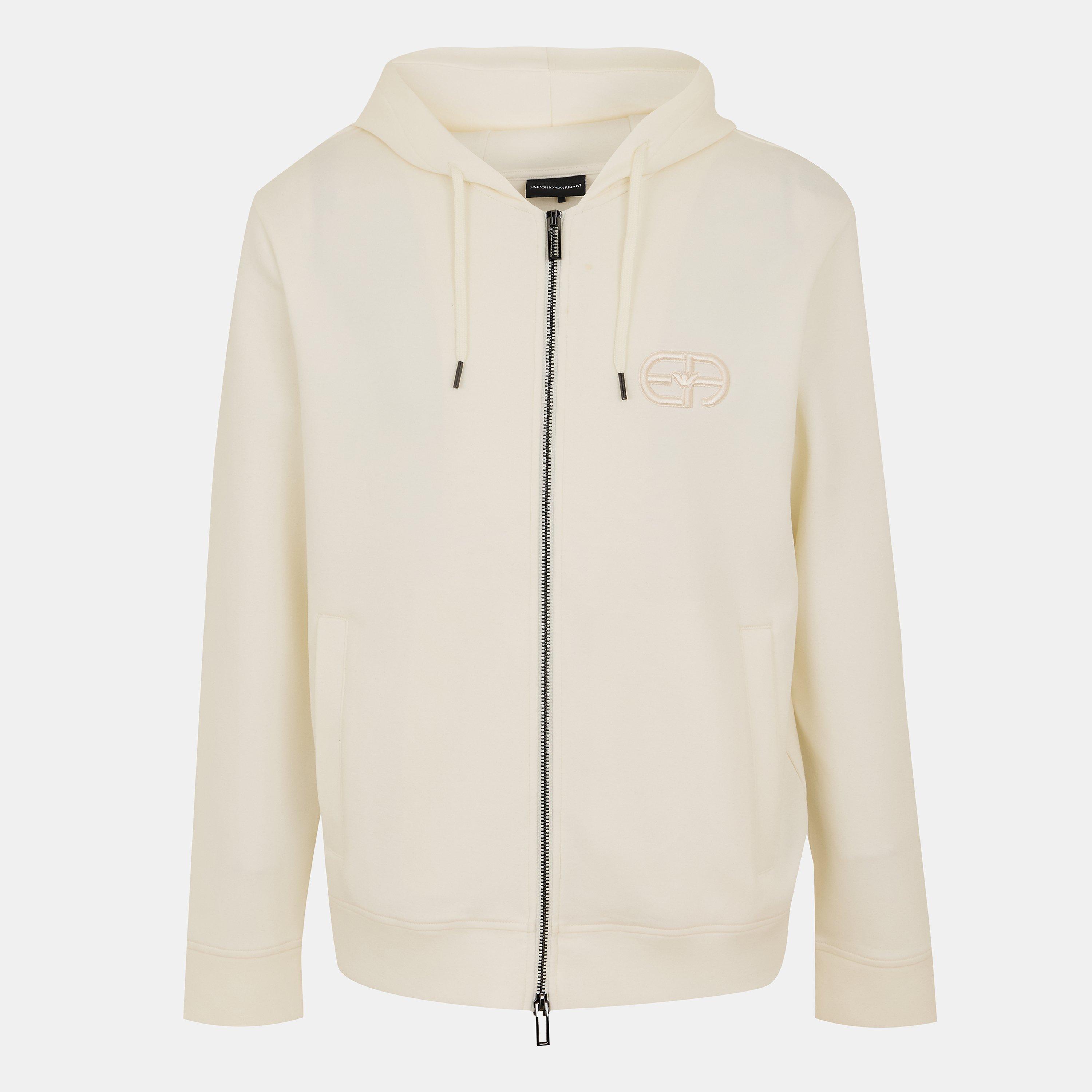 White - Emporio Armani - Men's Zip Hoodie - 1