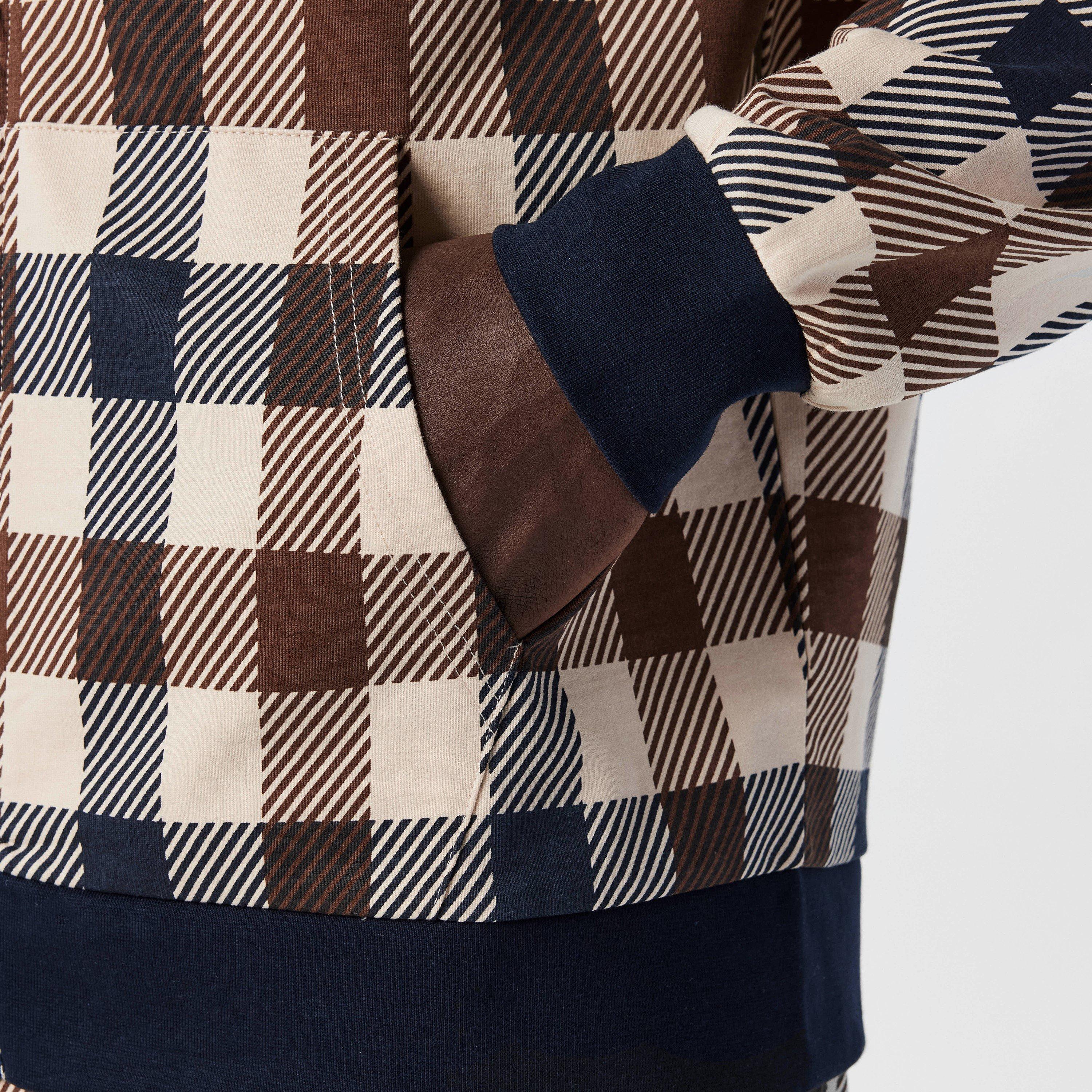 Navy - Aquascutum - Big Check Zip Up Hoodie - 5