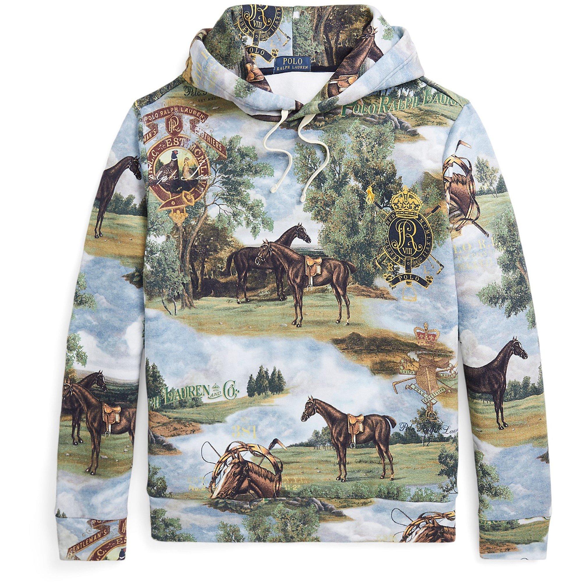 Polo Ralph Lauren Equestrian Print Fleece Hoodie OTH Hoodies Cruise Fashion