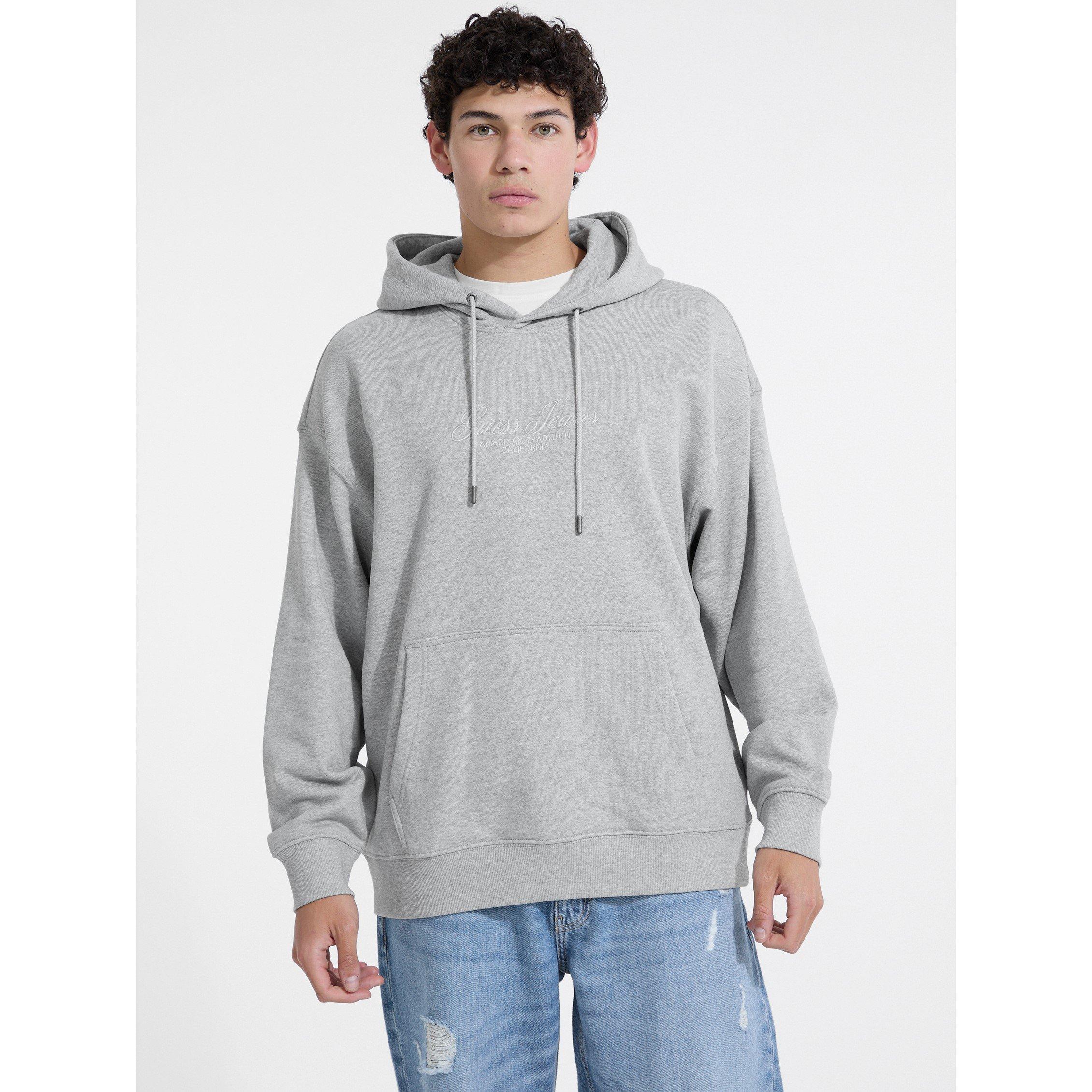 Grey Hthr H90Z - Guess - Men's Script Hoodie - 1