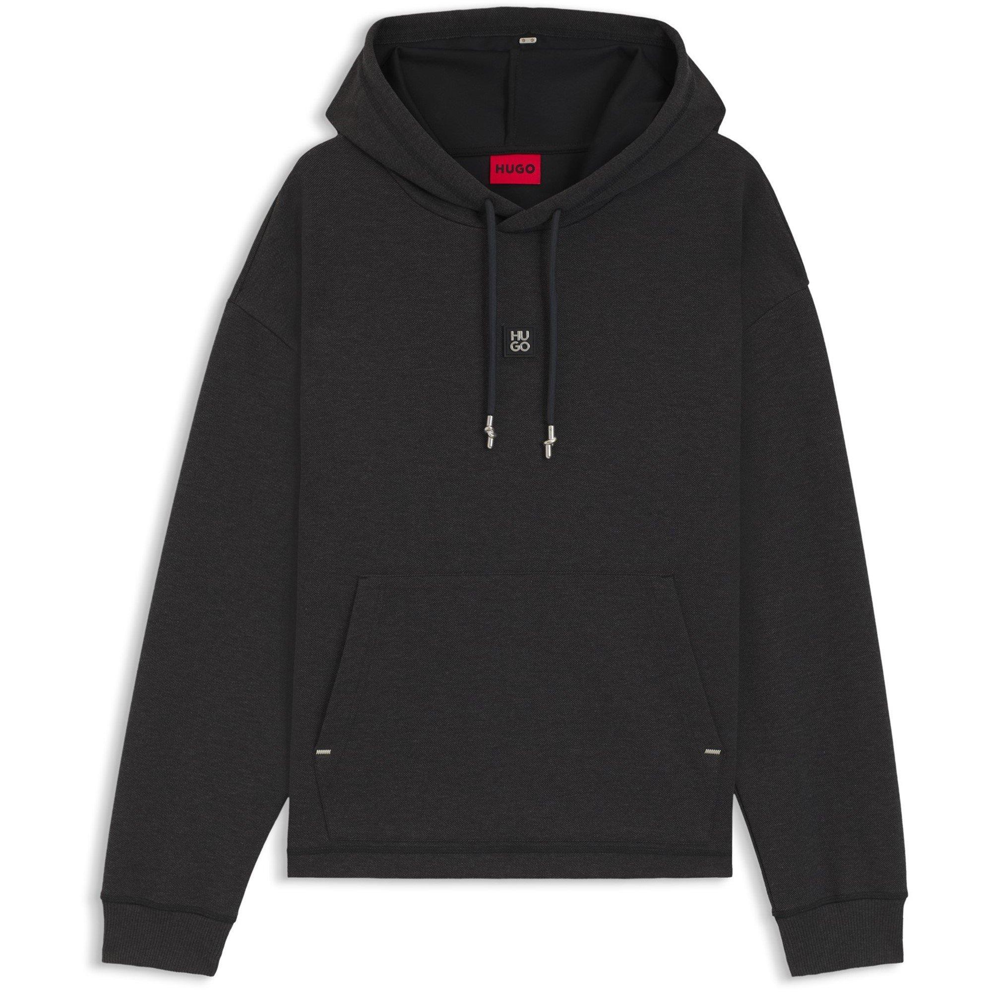 Medium Grey 037 - Hugo - Men's Dineo Red Pull Over Hoodie
