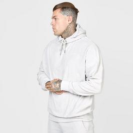 SikSilk Ecru Varsity Anniversary Print OTH Hoodie Mens