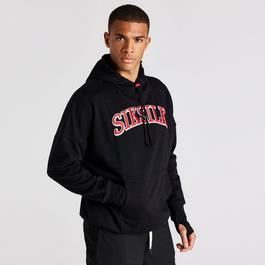 SikSilk Ecru Varsity Anniversary Print OTH Hoodie Mens