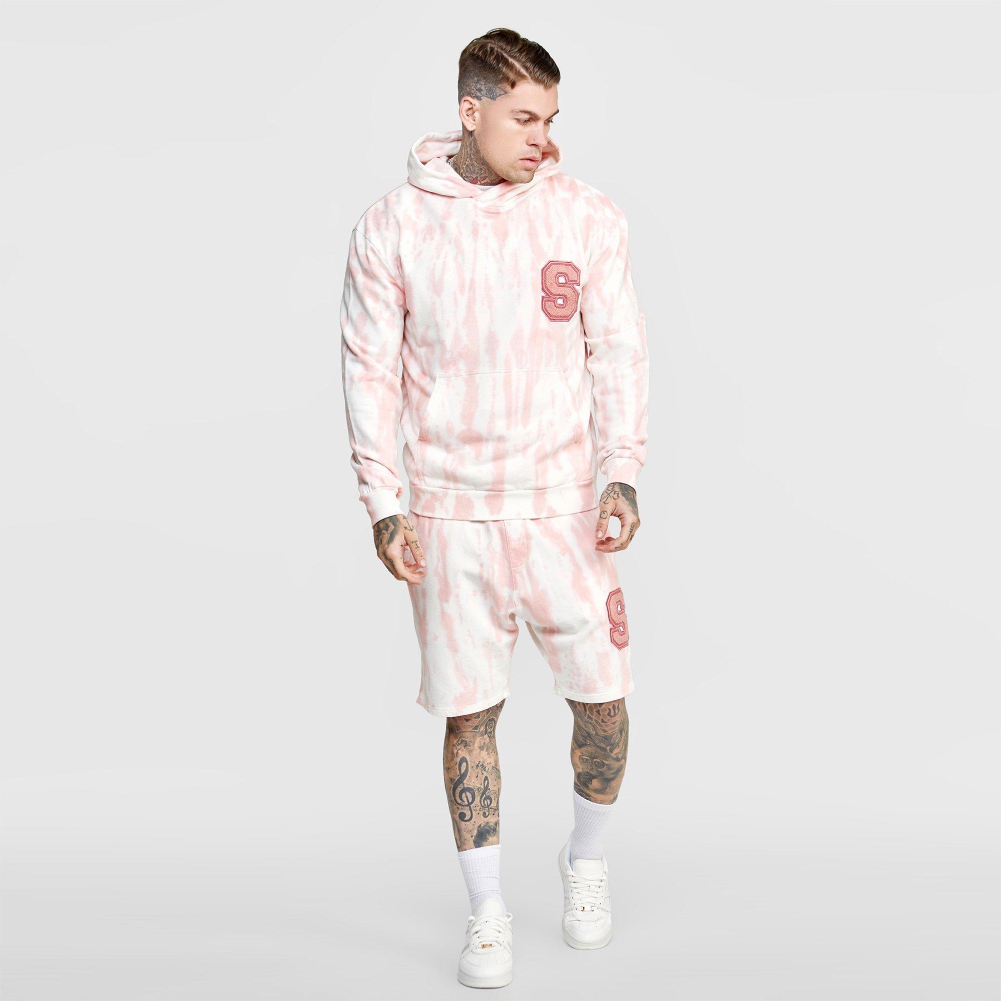 Pink - SikSilk - Ecru Varsity Anniversary Print Hoodie - 3
