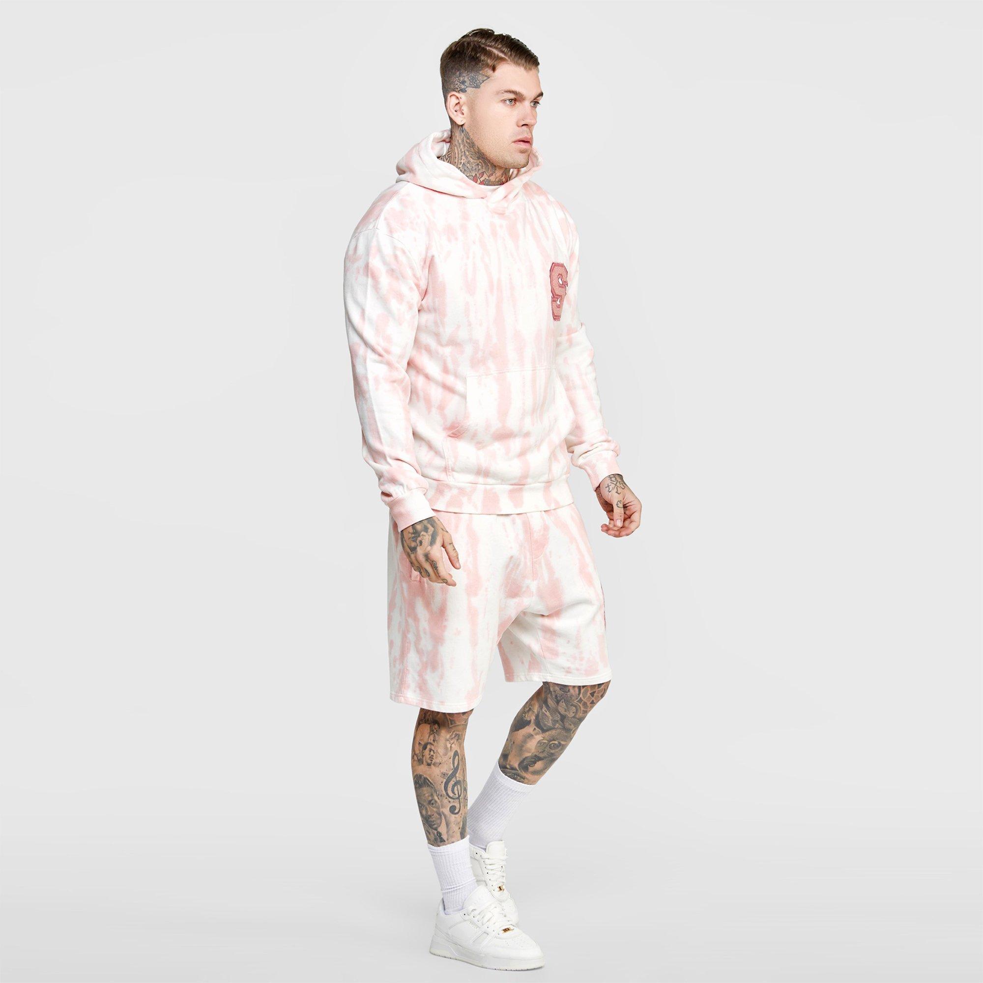 Pink - SikSilk - Ecru Varsity Anniversary Print Hoodie - 4