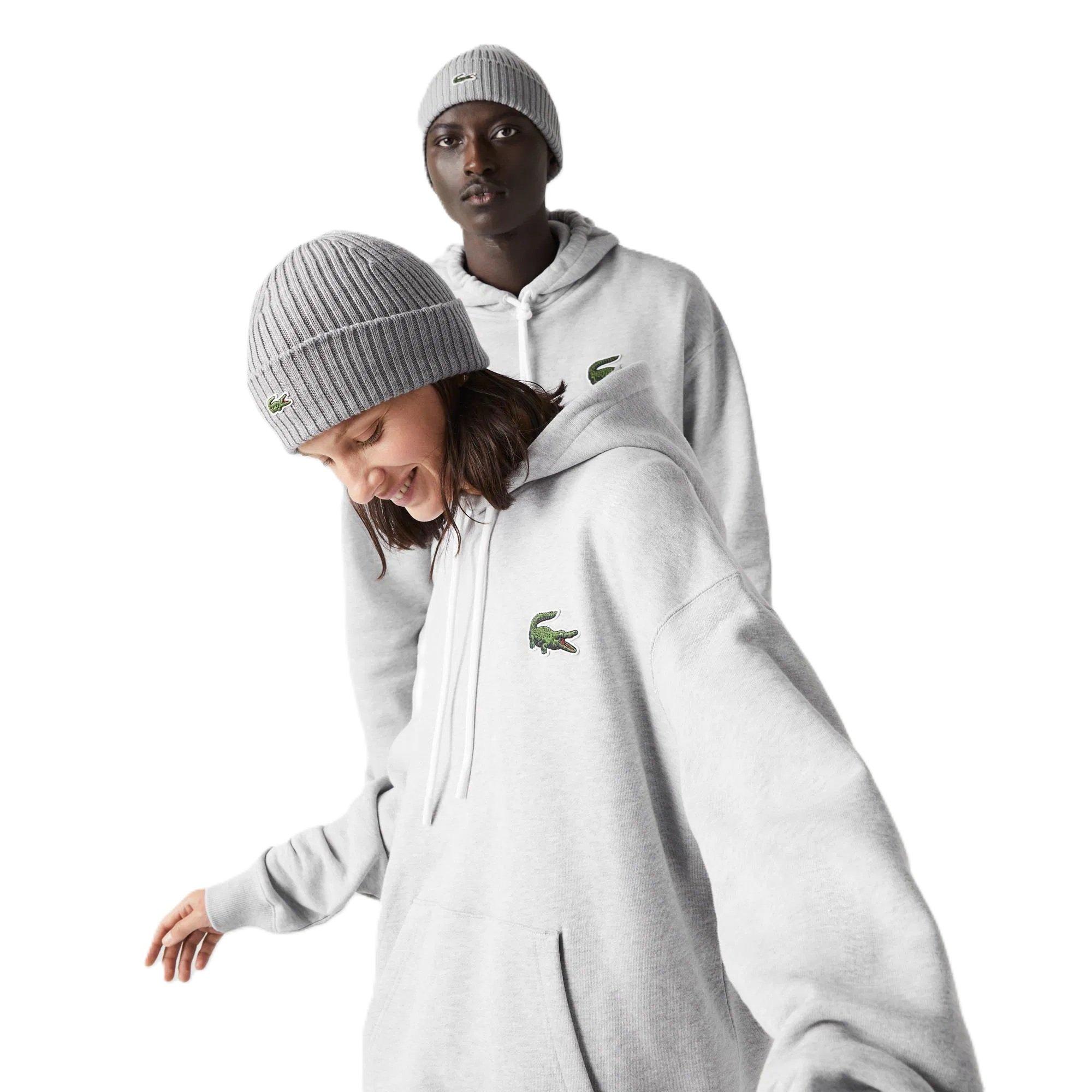Lacoste Men's Logo Pull Over Hoodie - Silver Chine - Size 2XS