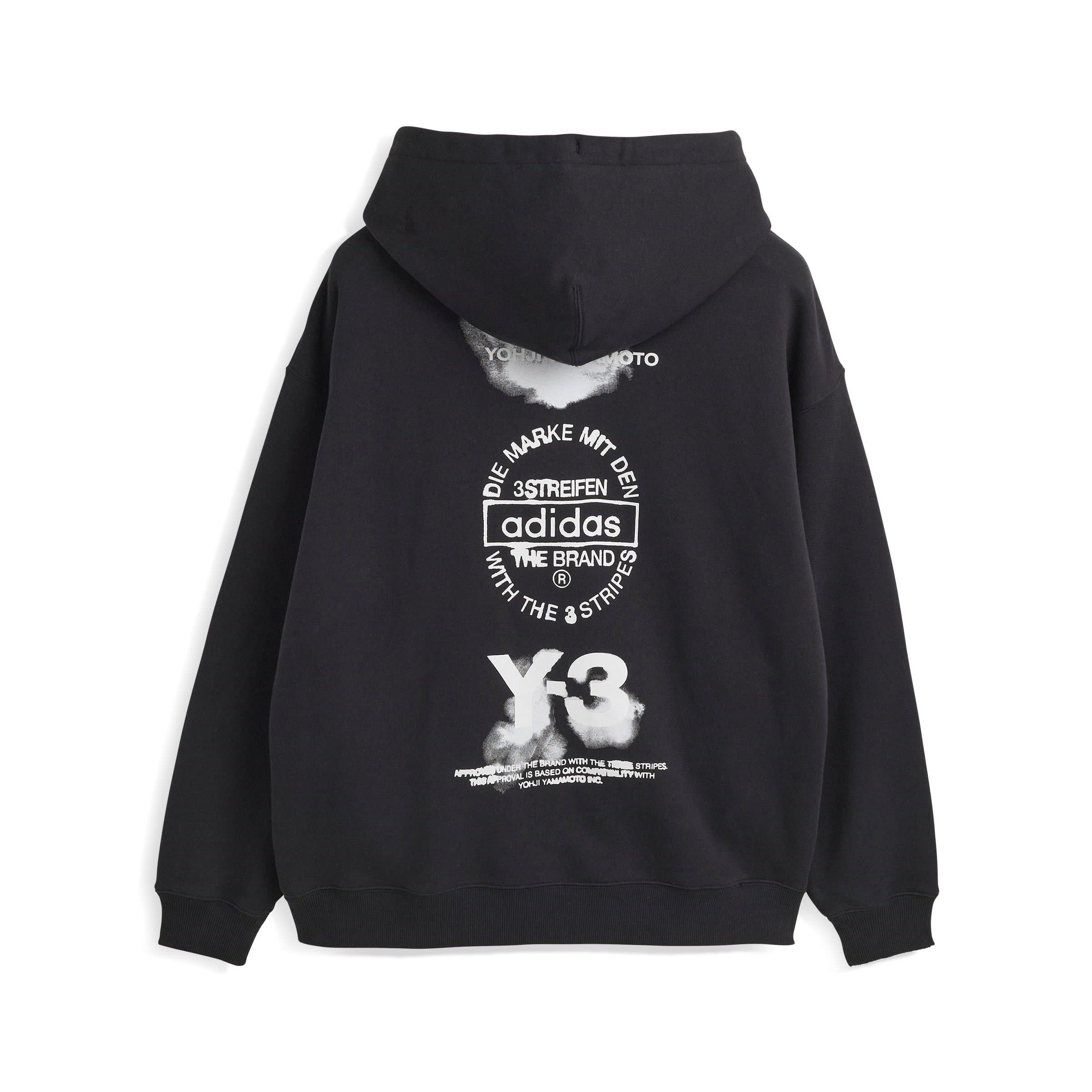 Black - Y3 - Men's GFX Pull Over Hoodie - 1
