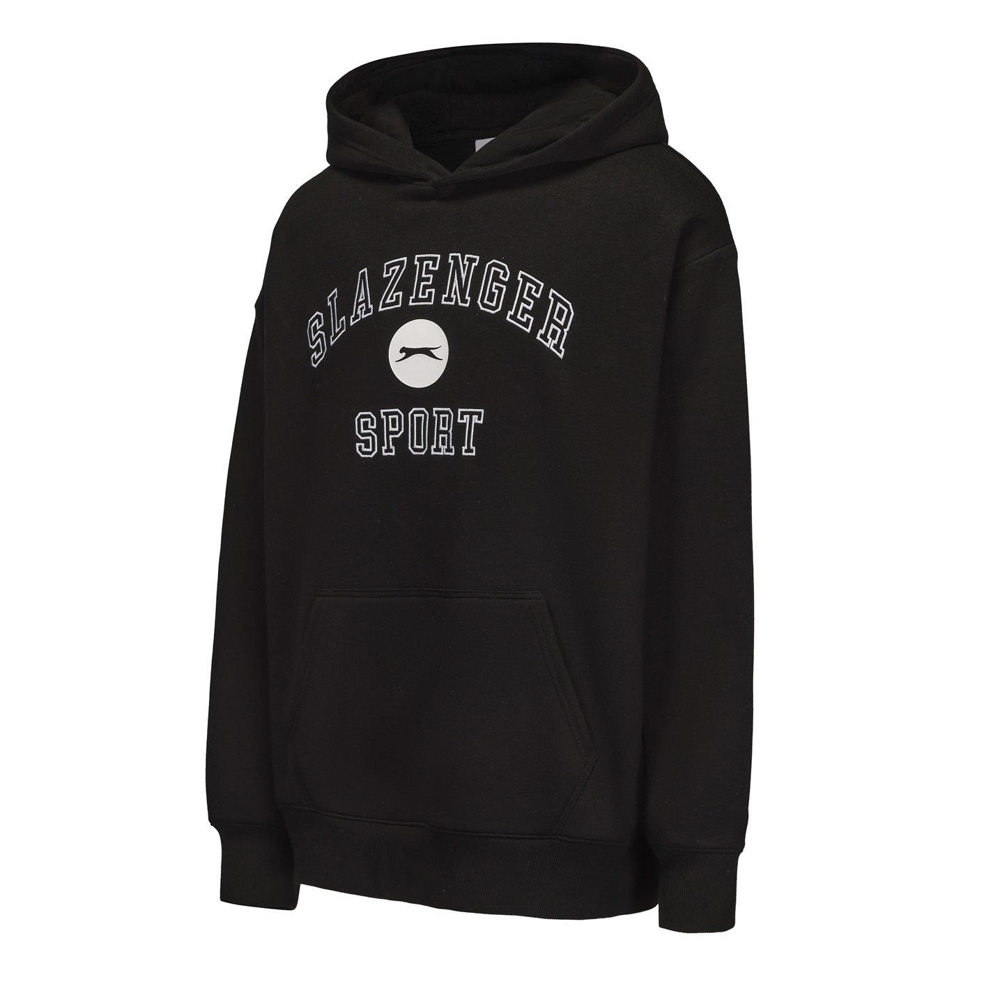 Black - Slazenger - Fleece Large Logo Hoodie Mens - 3