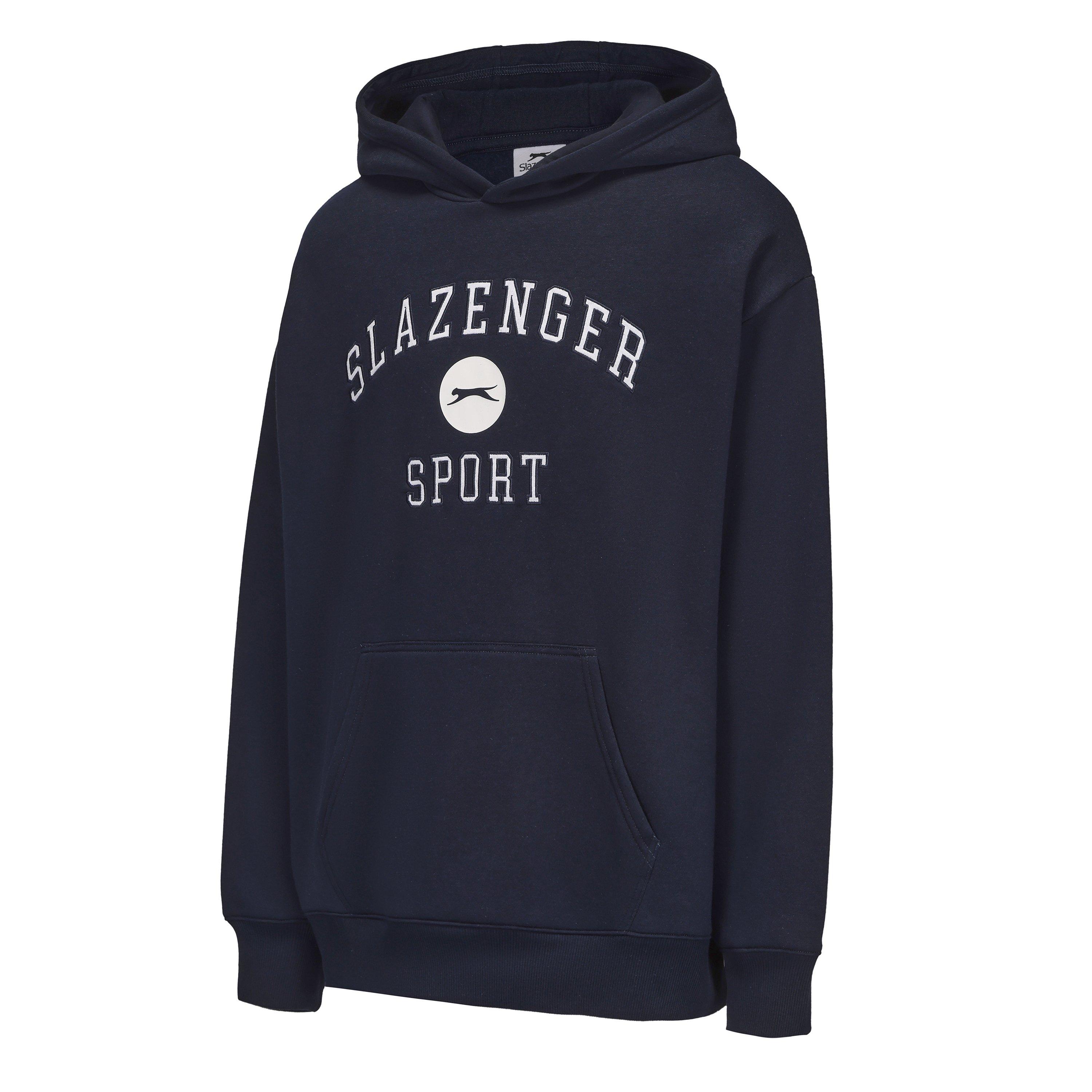 Navy - Slazenger - Fleece Large Logo Hoodie Mens - 7