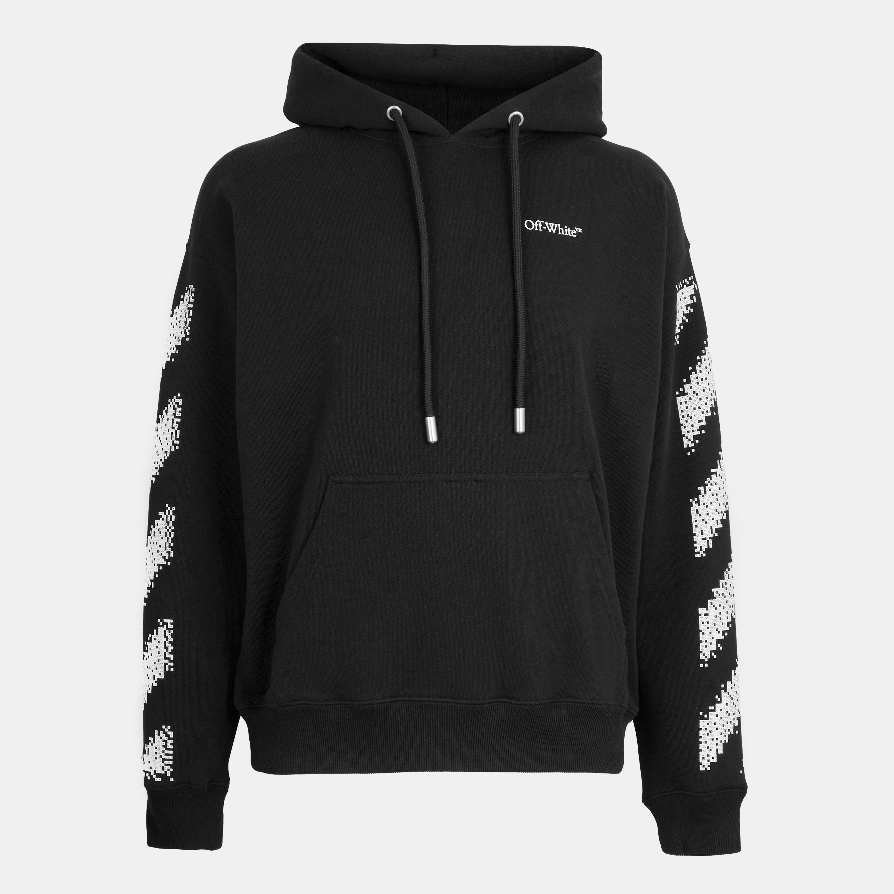 Off White Men's Skate Pull Over Hoodie - Black-White - Size 2XL