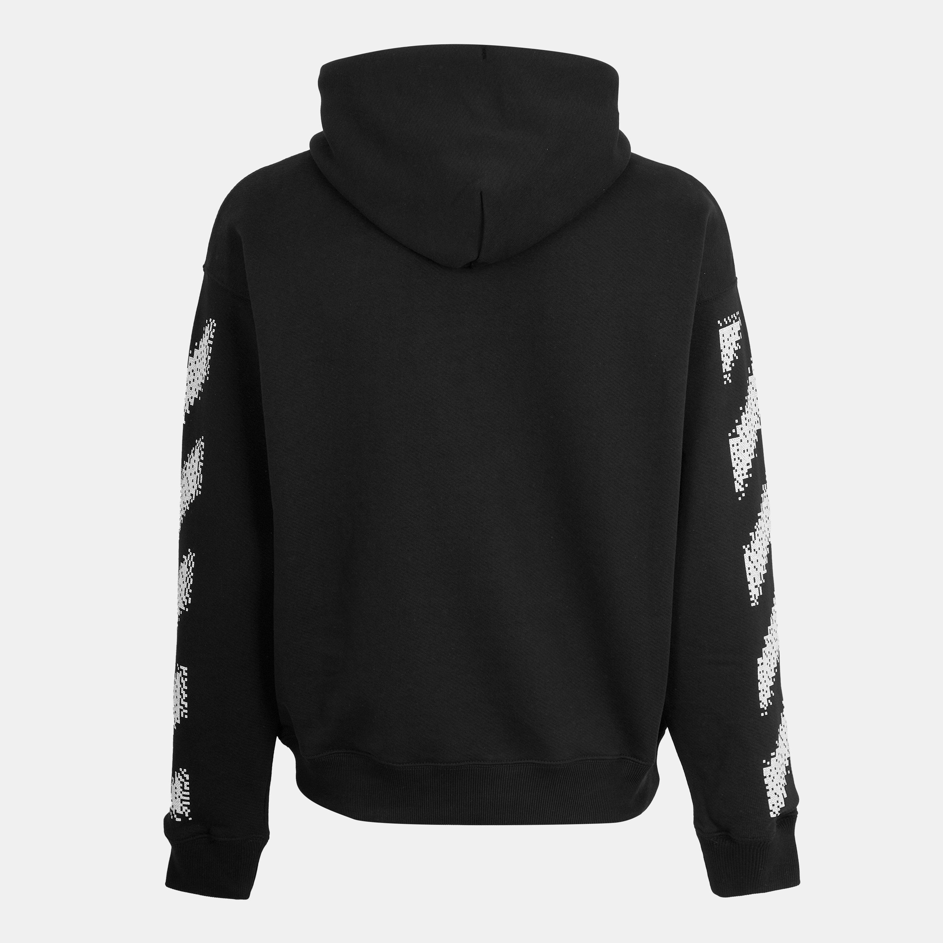 Black-White - Off White - Men's Skate Pull Over Hoodie - 2