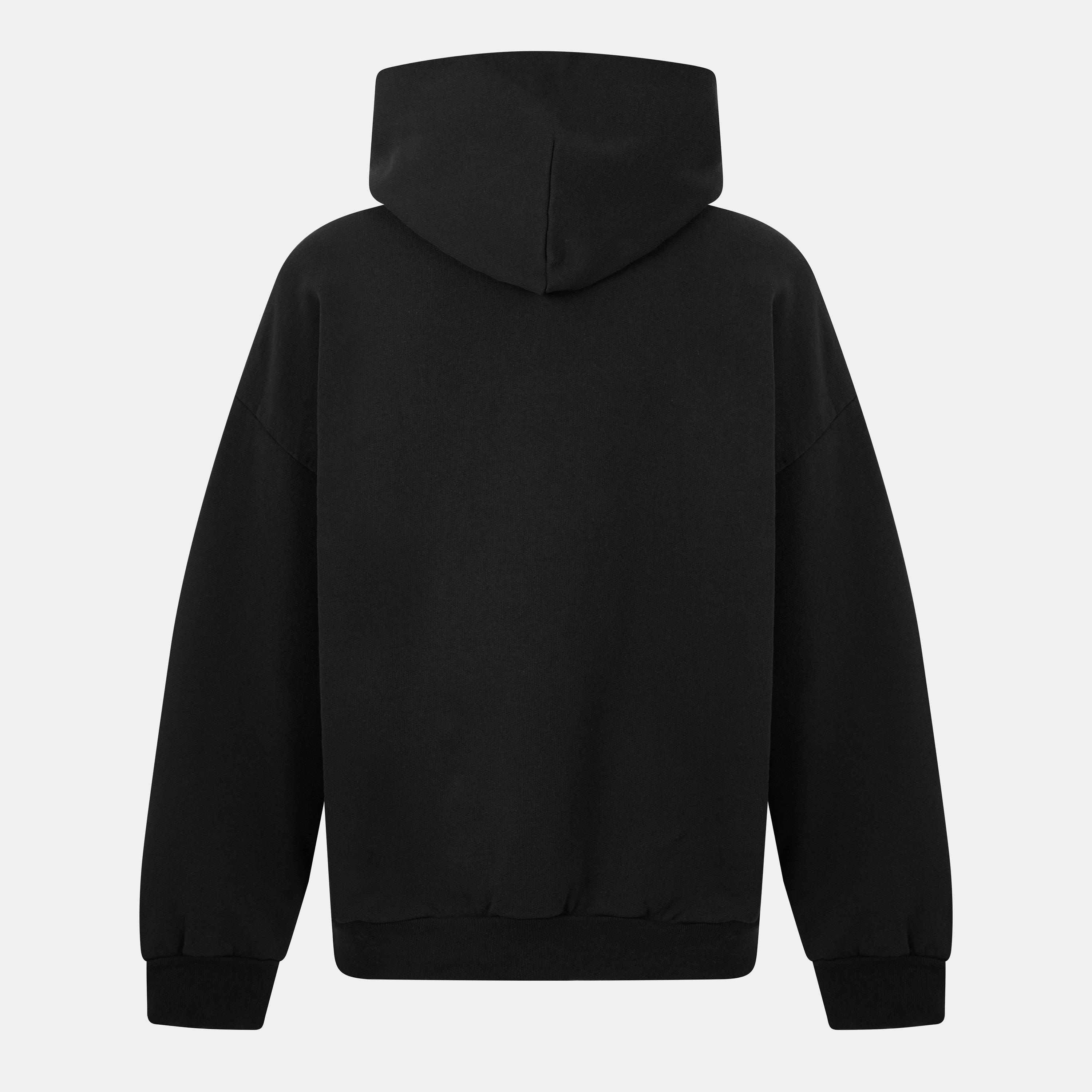 Faded Black - Balenciaga - Men's Over the Head Hoodie - 2