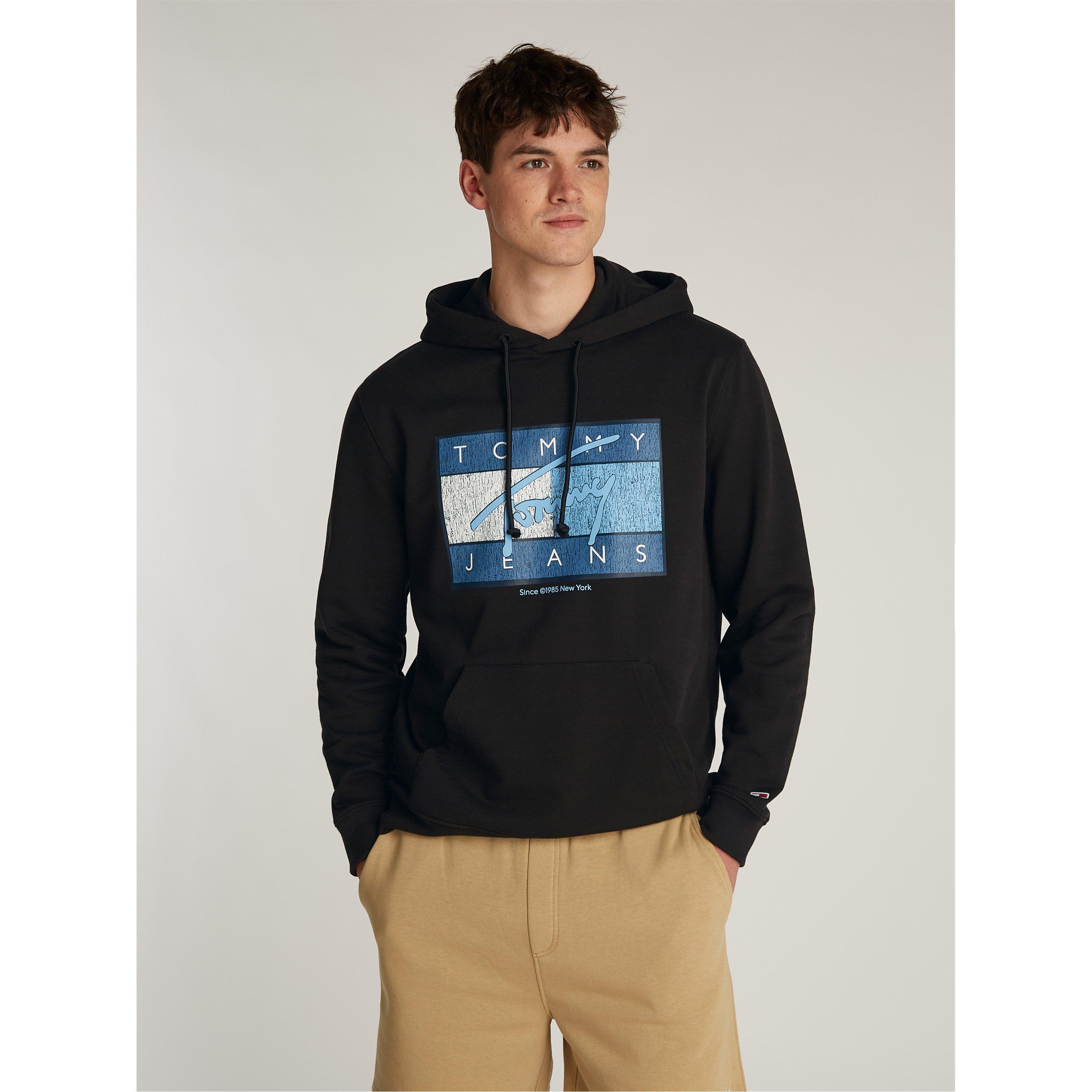 Zwart - Tommy Jeans - Men's Regular Flag Twist Hoodie - 3