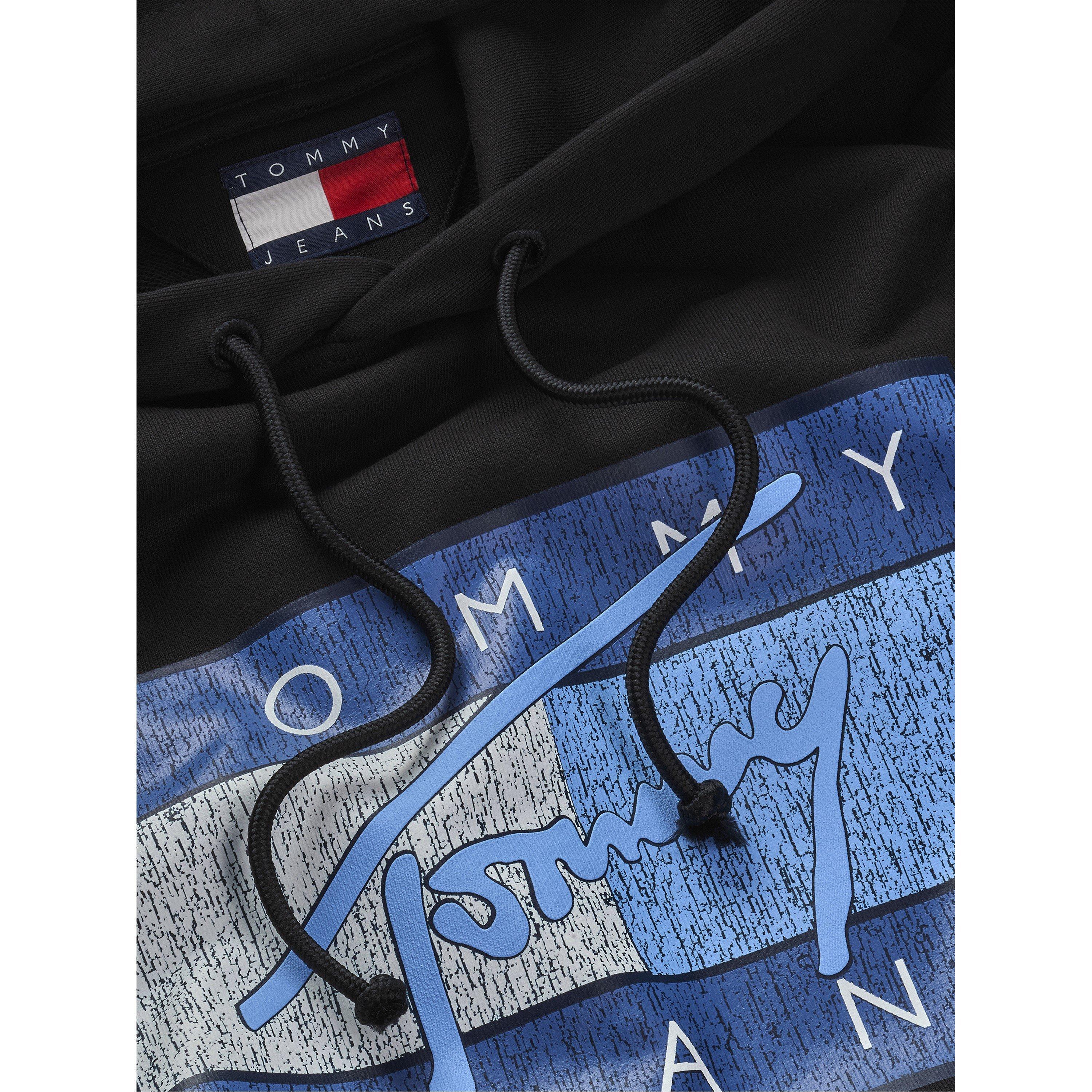 Zwart - Tommy Jeans - Men's Regular Flag Twist Hoodie - 5