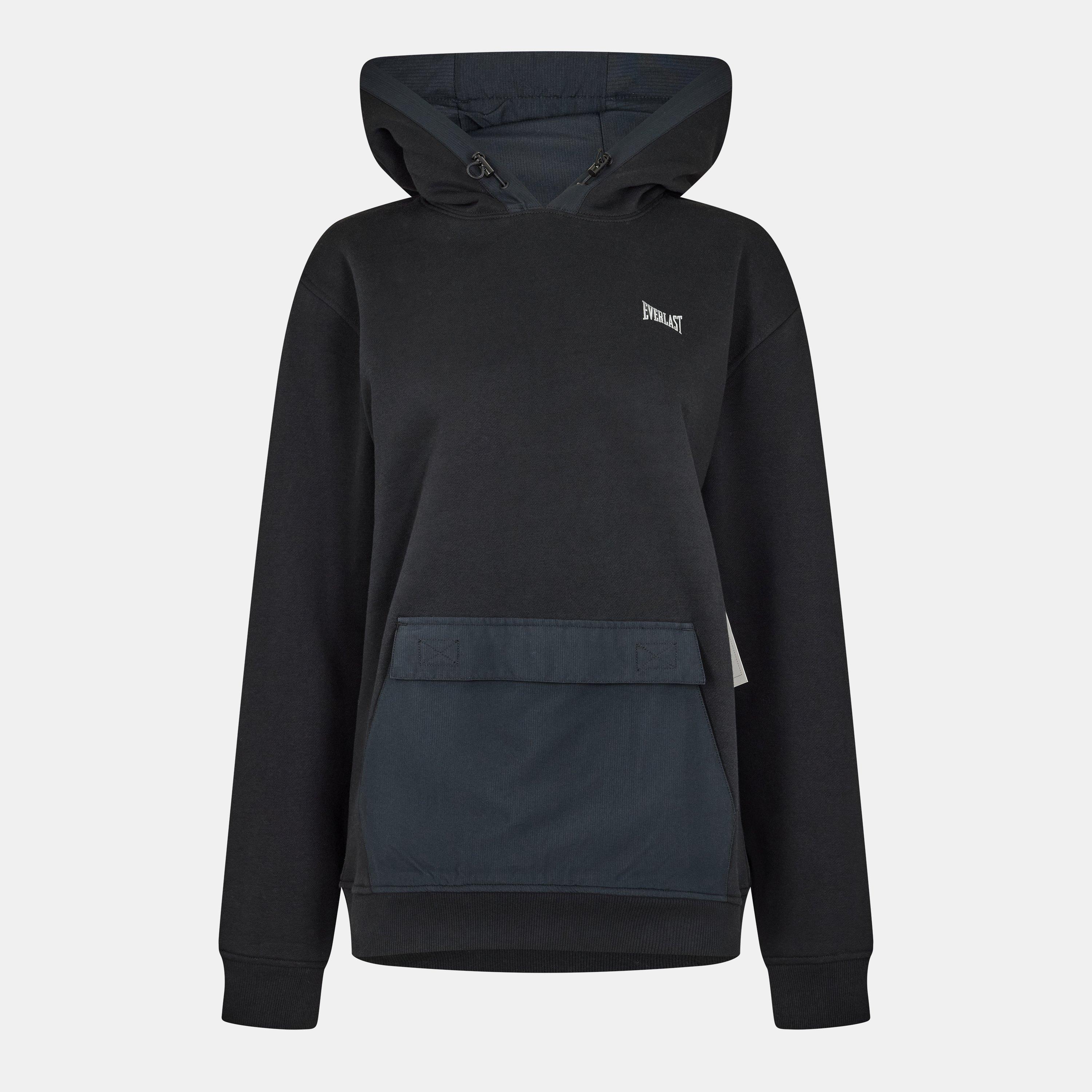 мъжко 's Utility Contrast Panel Cotton Long Sleeve Hoodie