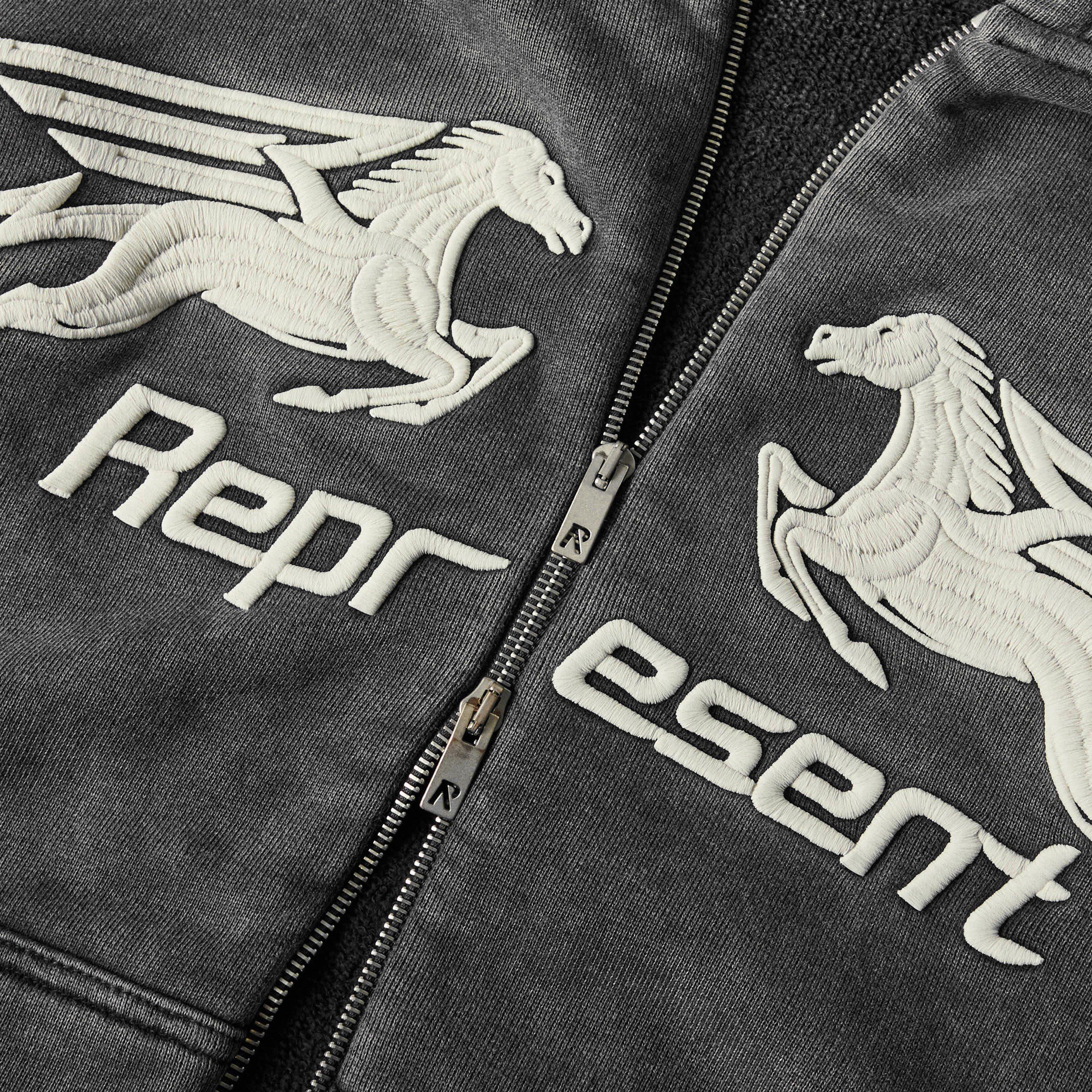 Vintage Grey - Represent - Men's Zip Hoodie - 3